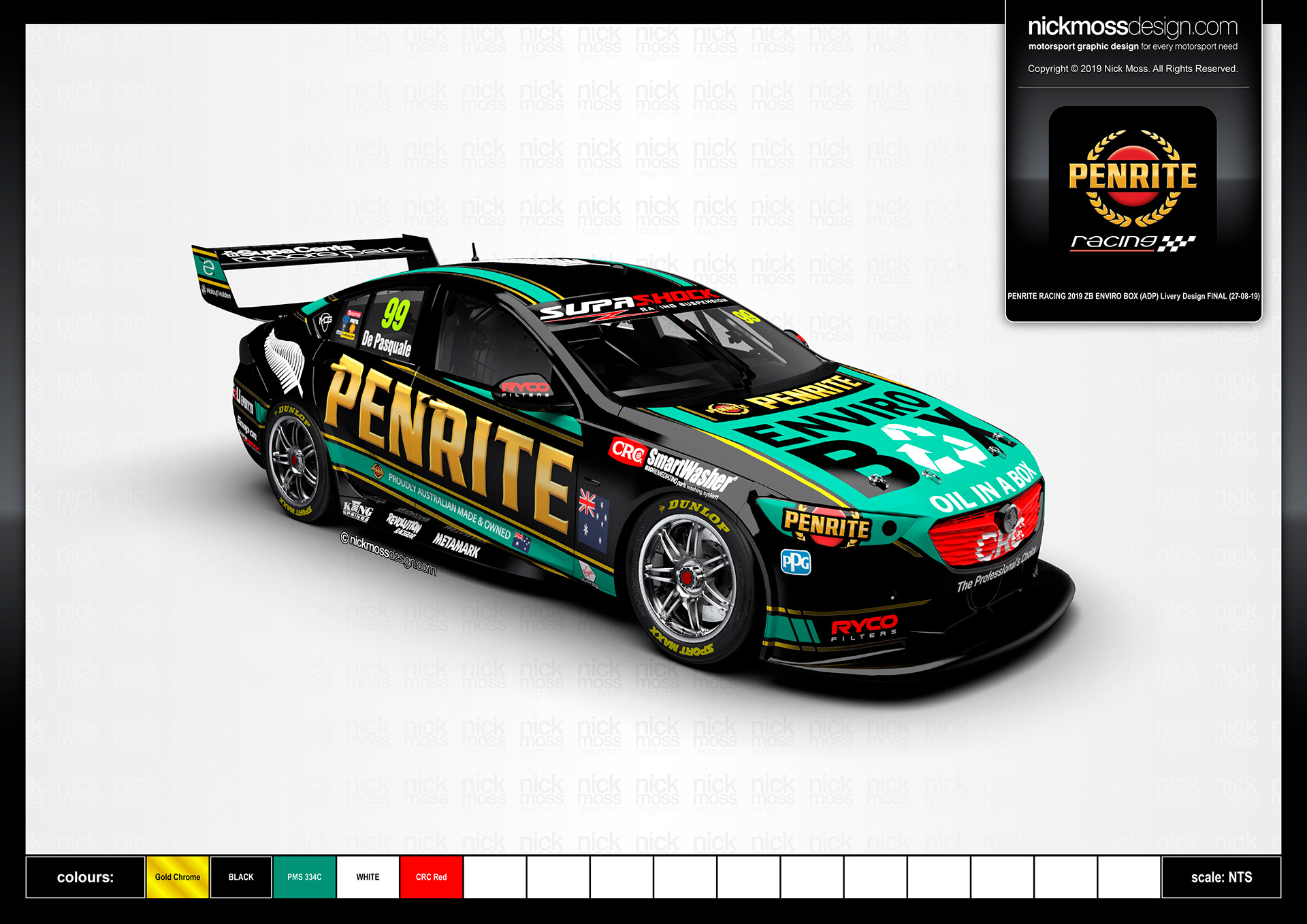 nickmossdesign - 2019 PENRITE RACING SUPERCARS LIVERY DESIGN