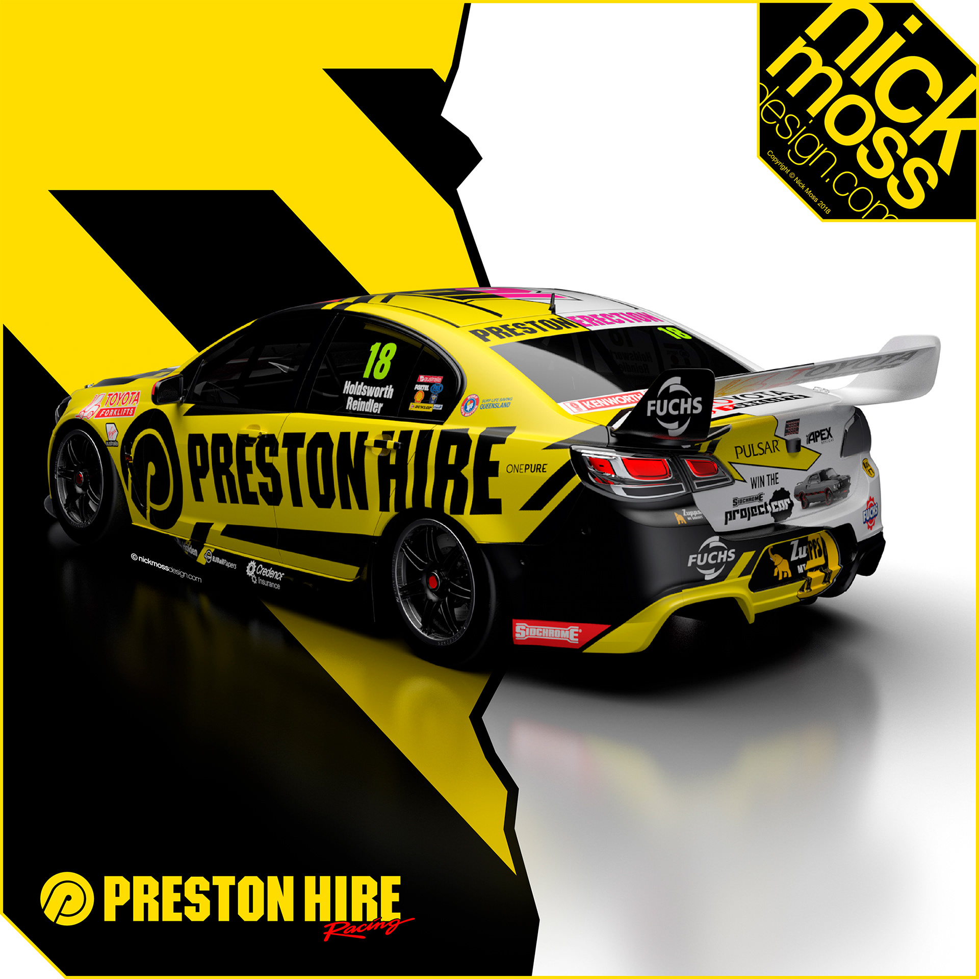 nickmossdesign - 2017 PRESTON HIRE RACING SUPERCARS LIVERY DESIGN