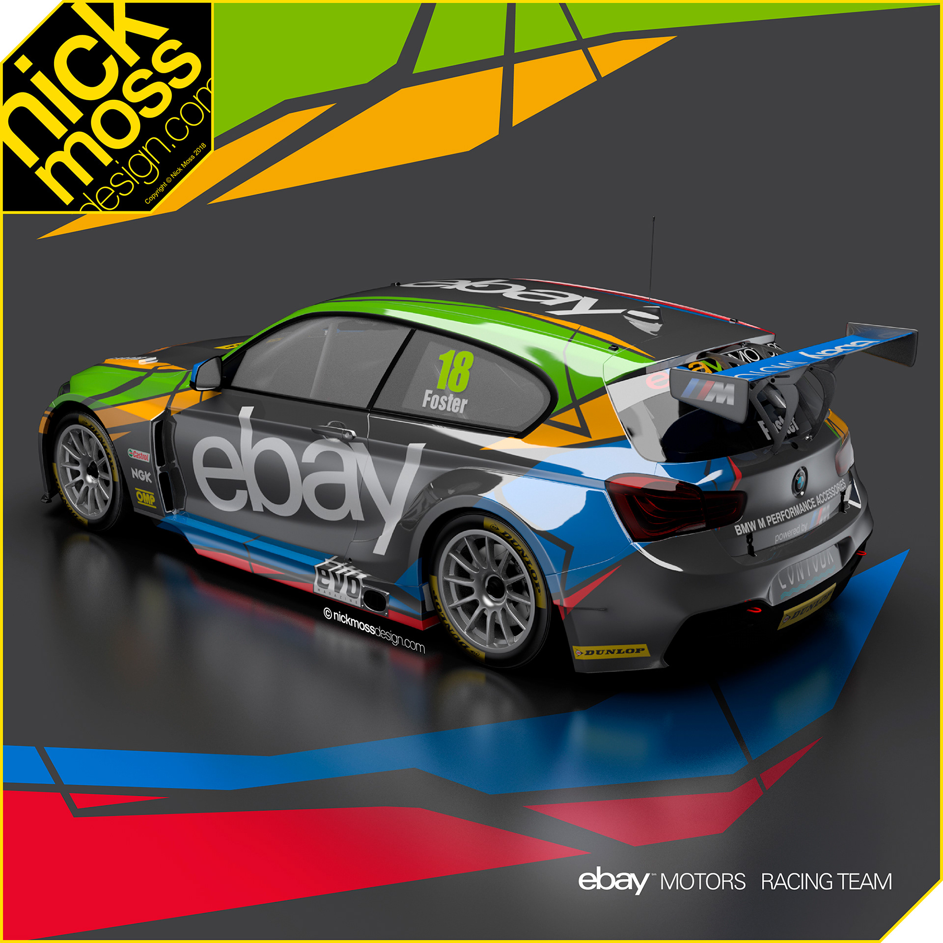 nickmossdesign - 2013 WEST SURREY RACING BMW EBAY MOTORS BTCC LIVERY DESIGN