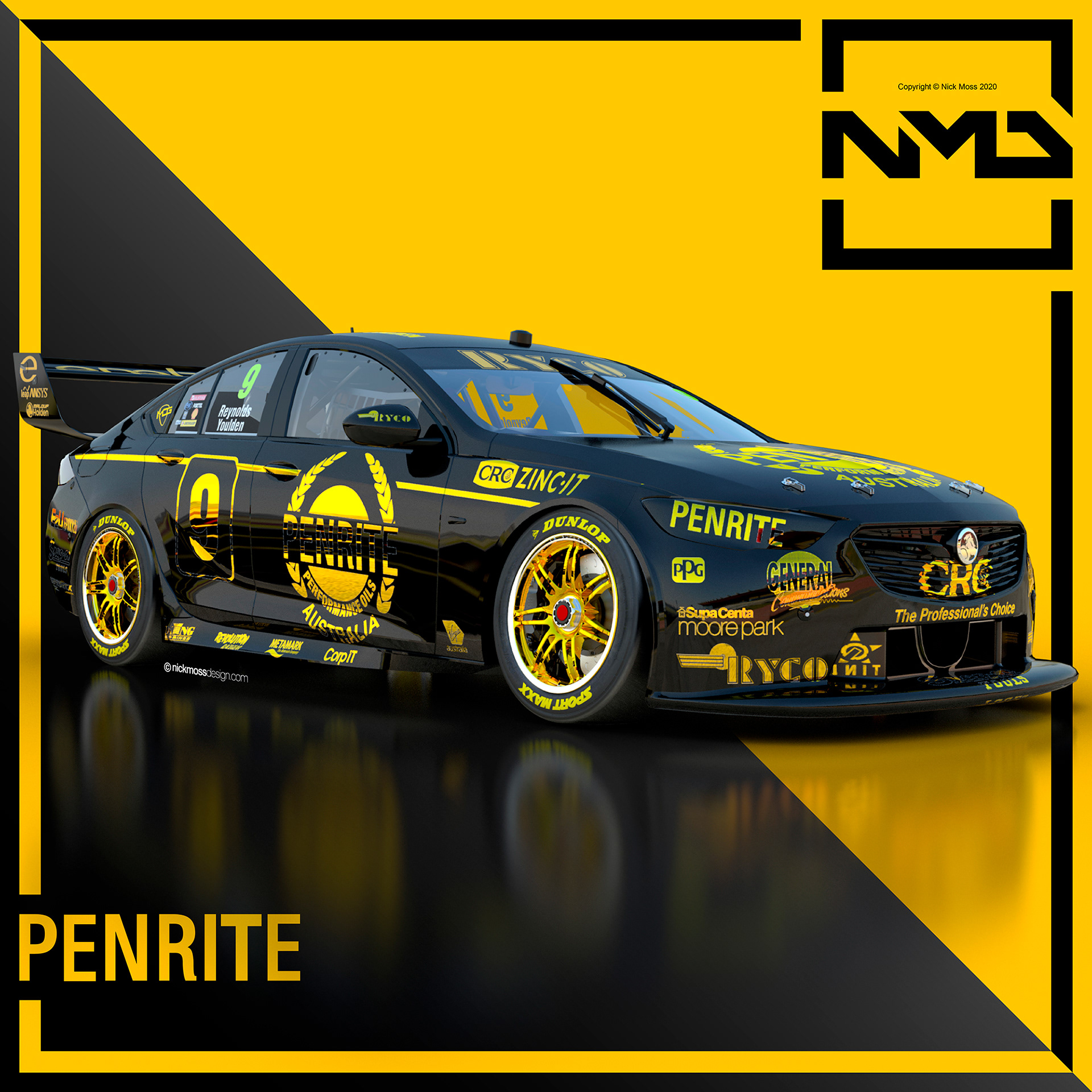 nickmossdesign - 2019 PENRITE RACING RETRO SUPERCARS LIVERY DESIGN