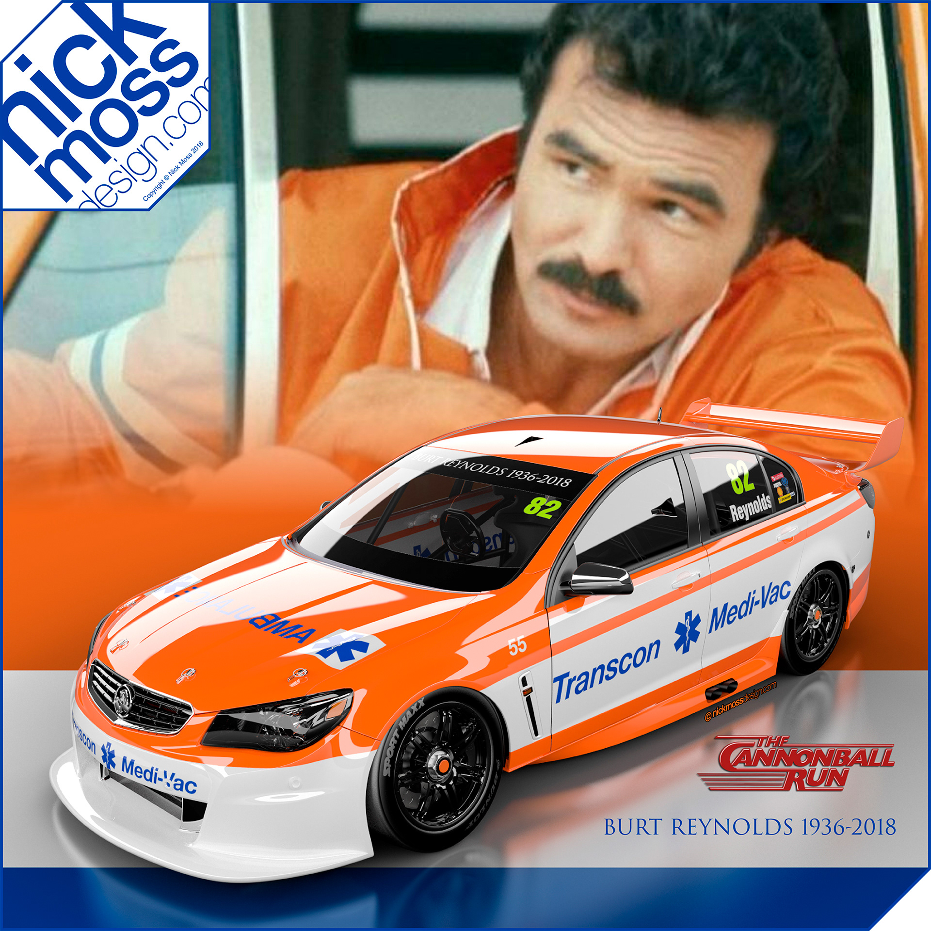 NMD nickmossdesign - Burt Reynolds Tribute Livery Design