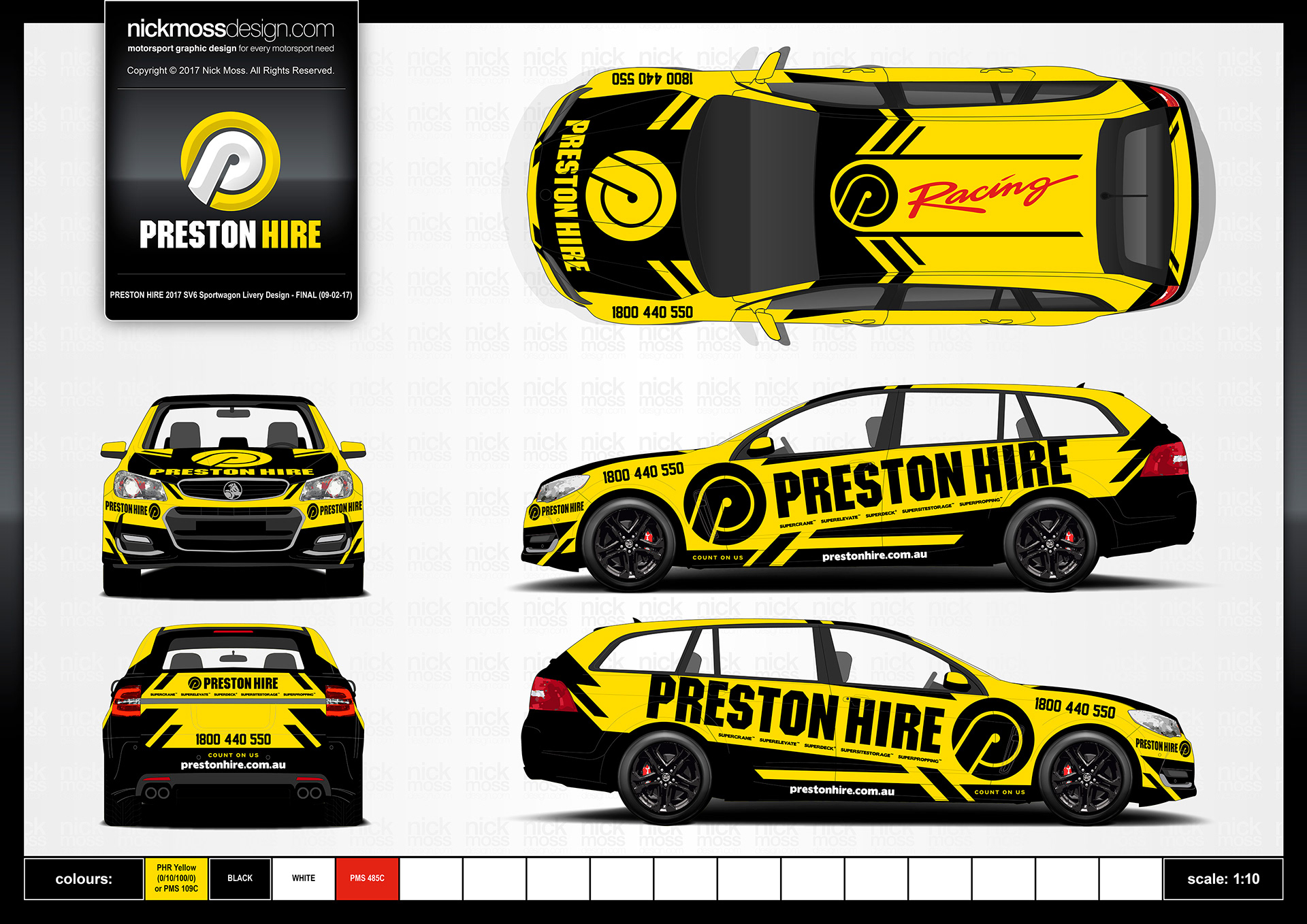 NMD nickmossdesign - PRESTON HIRE VF Commodore Livery Design