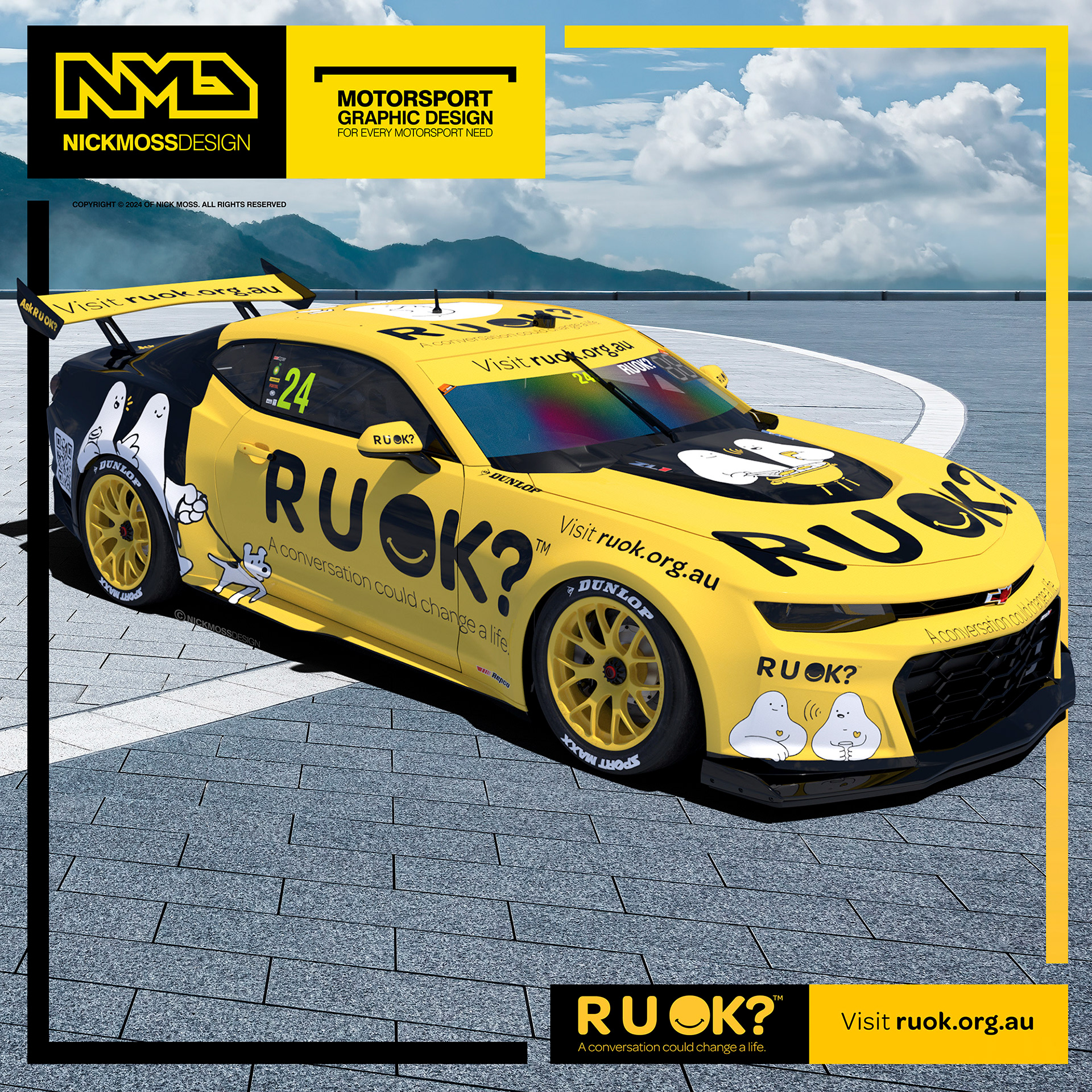 NMD nickmossdesign - RUOK? Supercars Camaro Livery Design