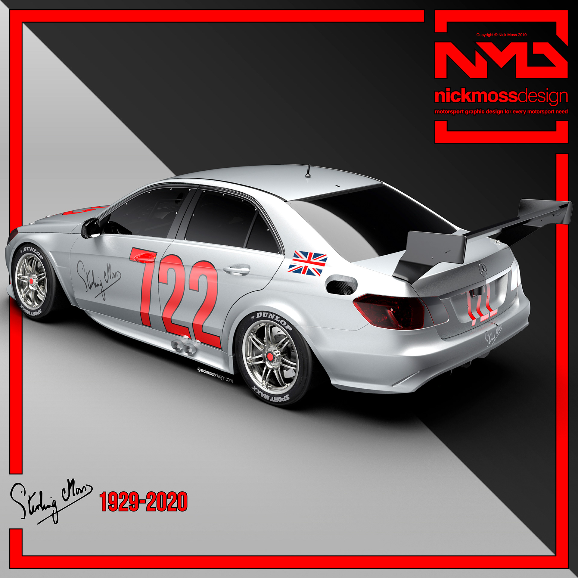 NMD nickmossdesign - Sterling Moss Mercedes Supercars Tribute Livery Design