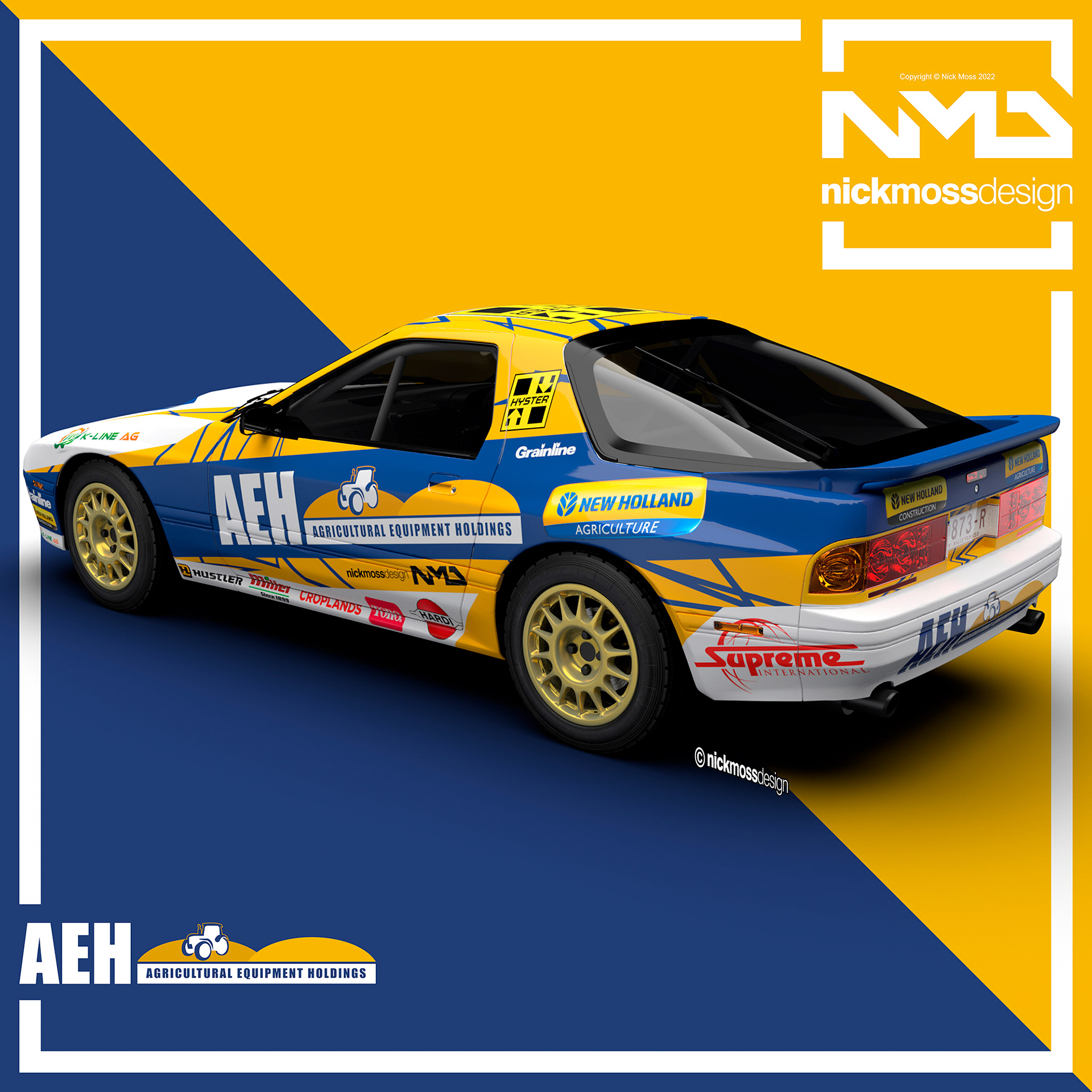 NMD nickmossdesign - 2022 AEH Mazda RX7 Livery Design