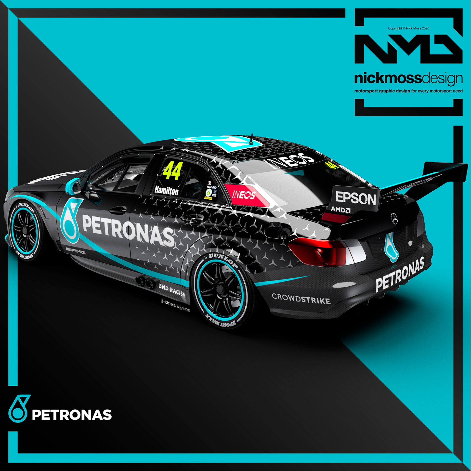 NMD nickmossdesign - Petronas AMG Mercedes F1 Supercars Tribute Livery Design