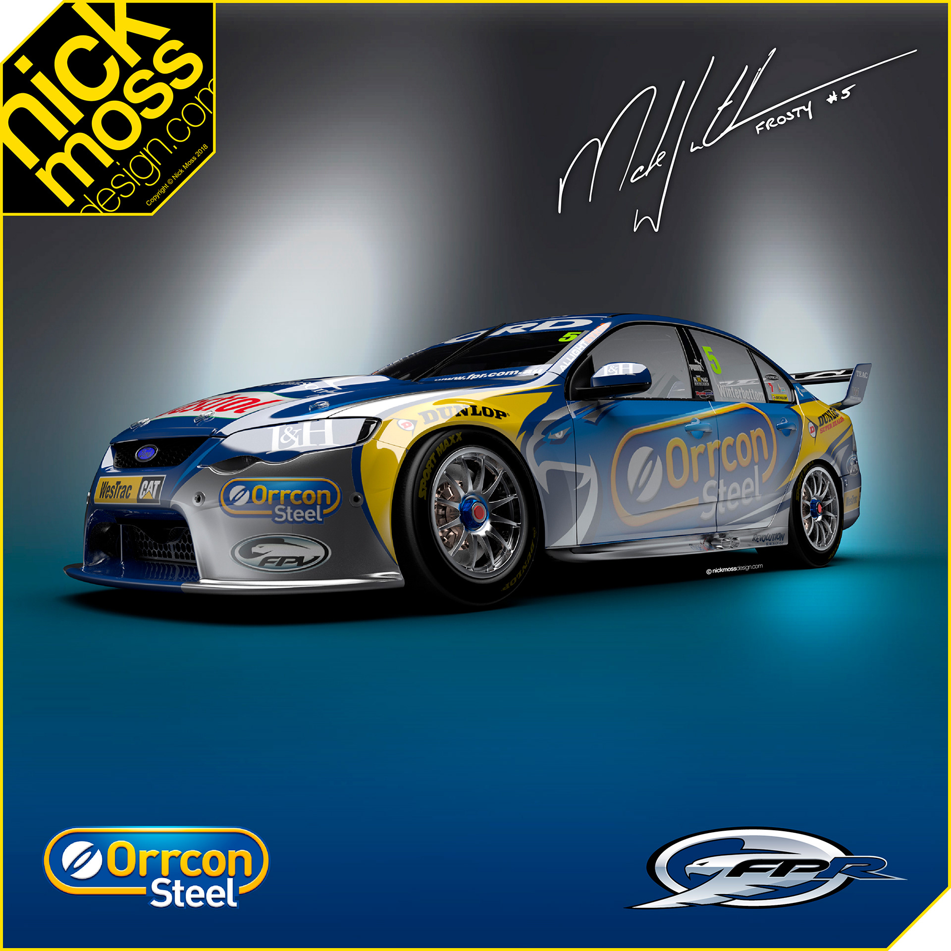 nickmossdesign - 2011 FORD PERFROMANCE RACING (FPR) ORRCON SUPERCARS LIVERY DESIGN
