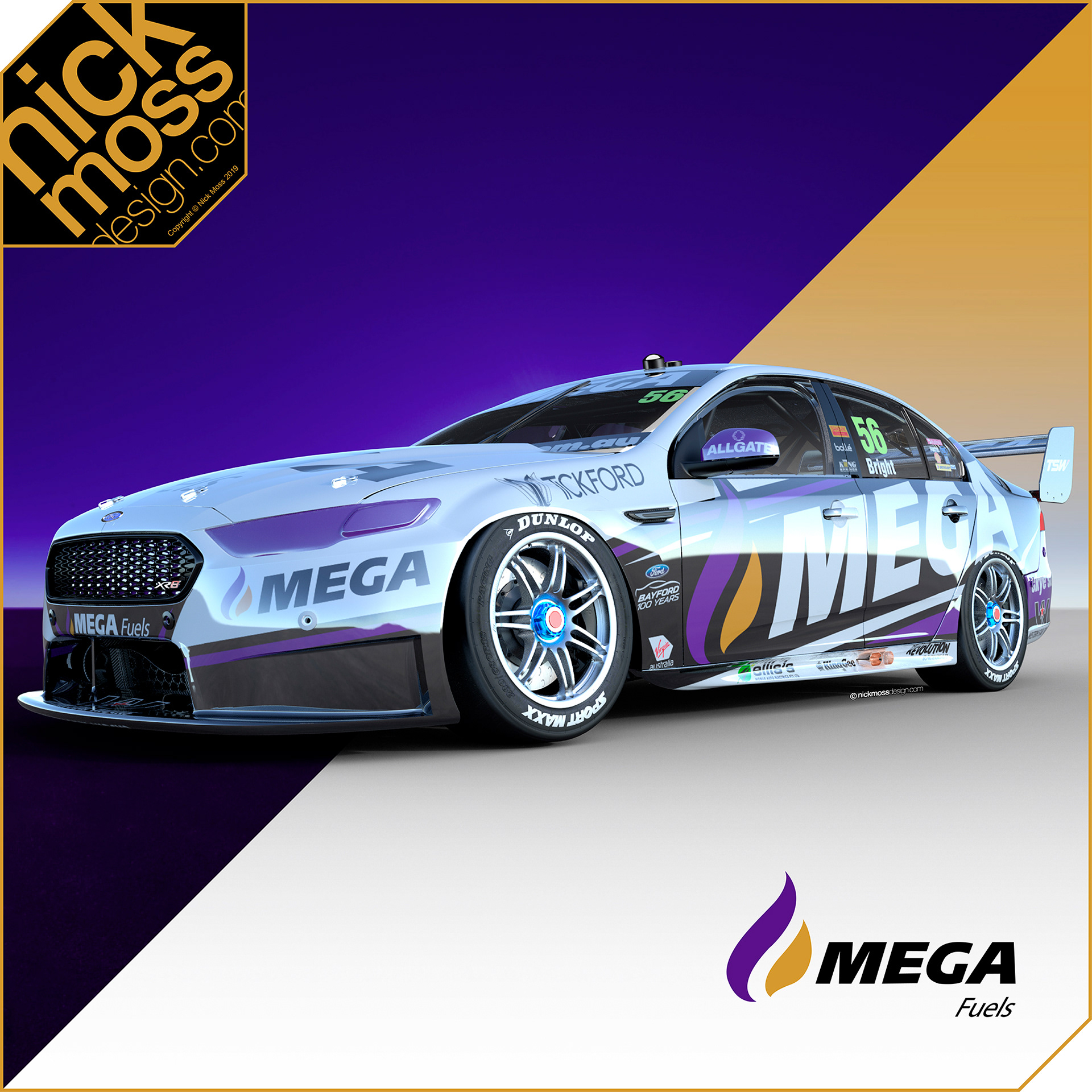 nickmossdesign - 2017 Prodrive Racing Australia (PRA) MEGA Livery Design