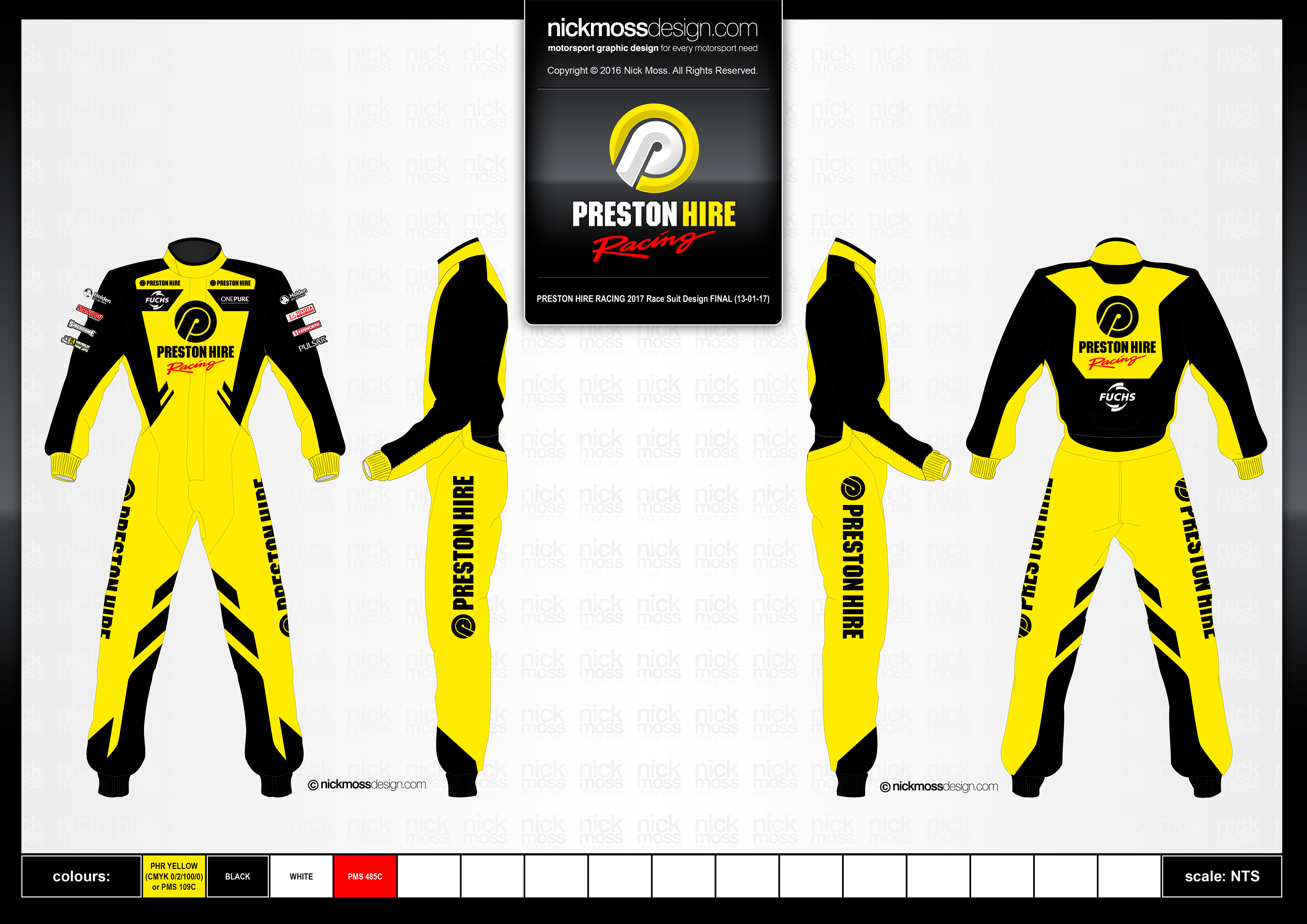 nickmossdesign - 2017 PRESTON HIRE RACING SUPERCARS RACE SUIT DESIGN