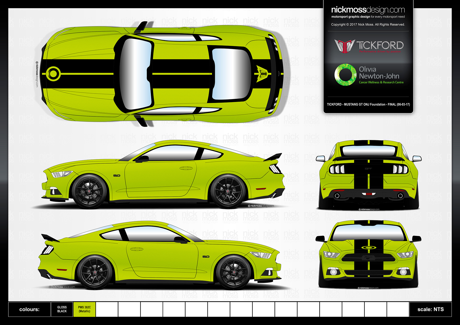 nickmossdesign - TICKFORD Olivia Newton John Foundation Livery Design