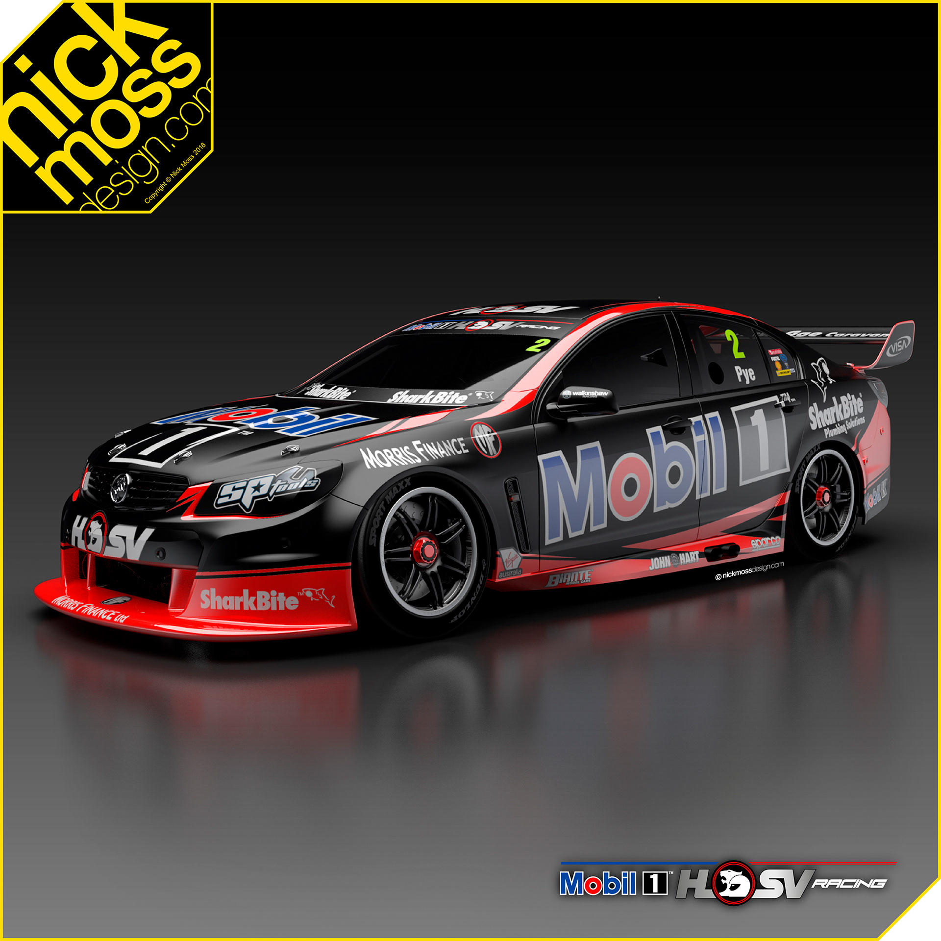 nickmossdesign - 2017 MOBIL 1 HSV RACING SUPERCAR LIVERY DESIGN