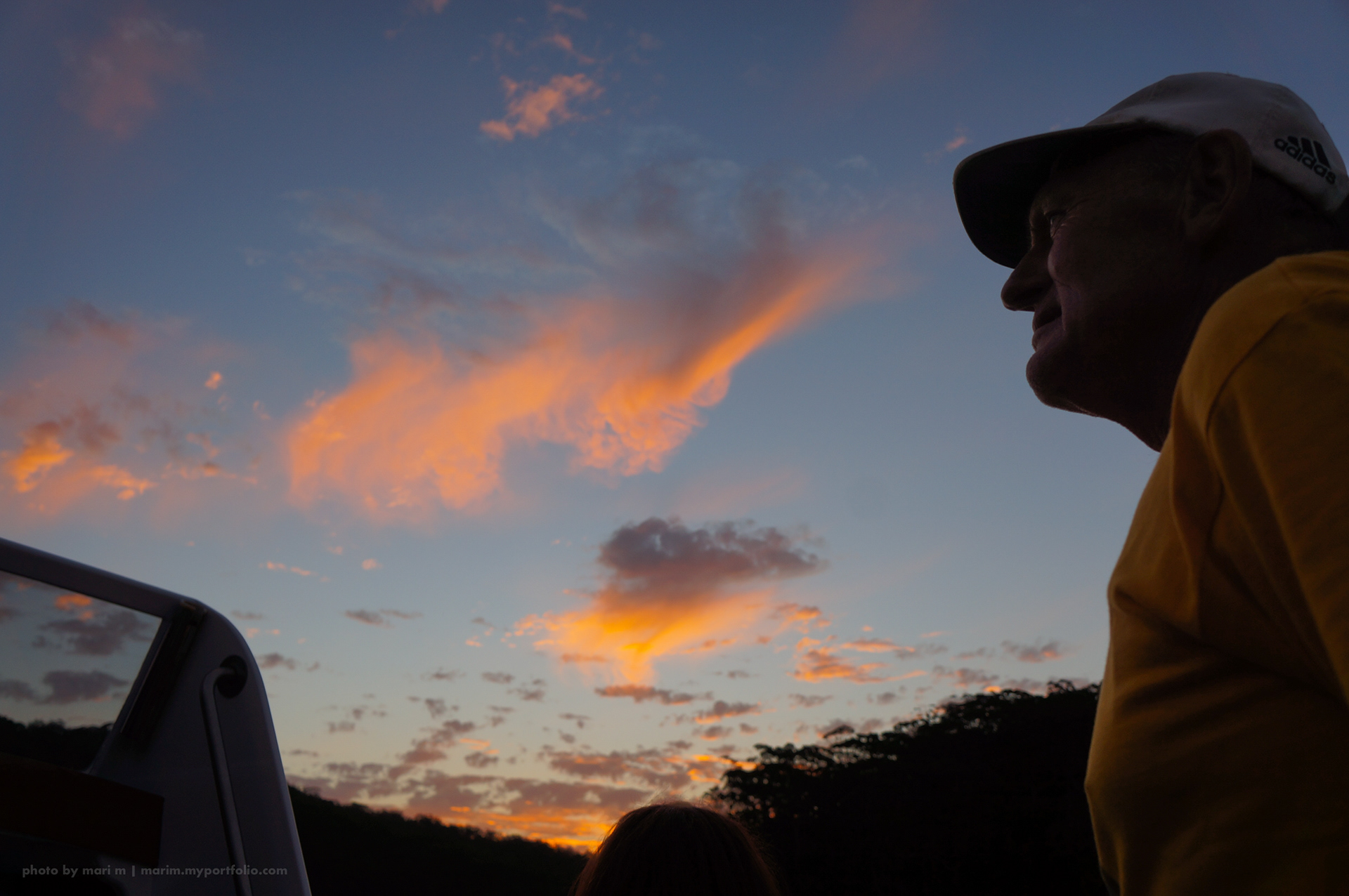 On his boat. The sunset was awesome. Photographed by me, mari m
