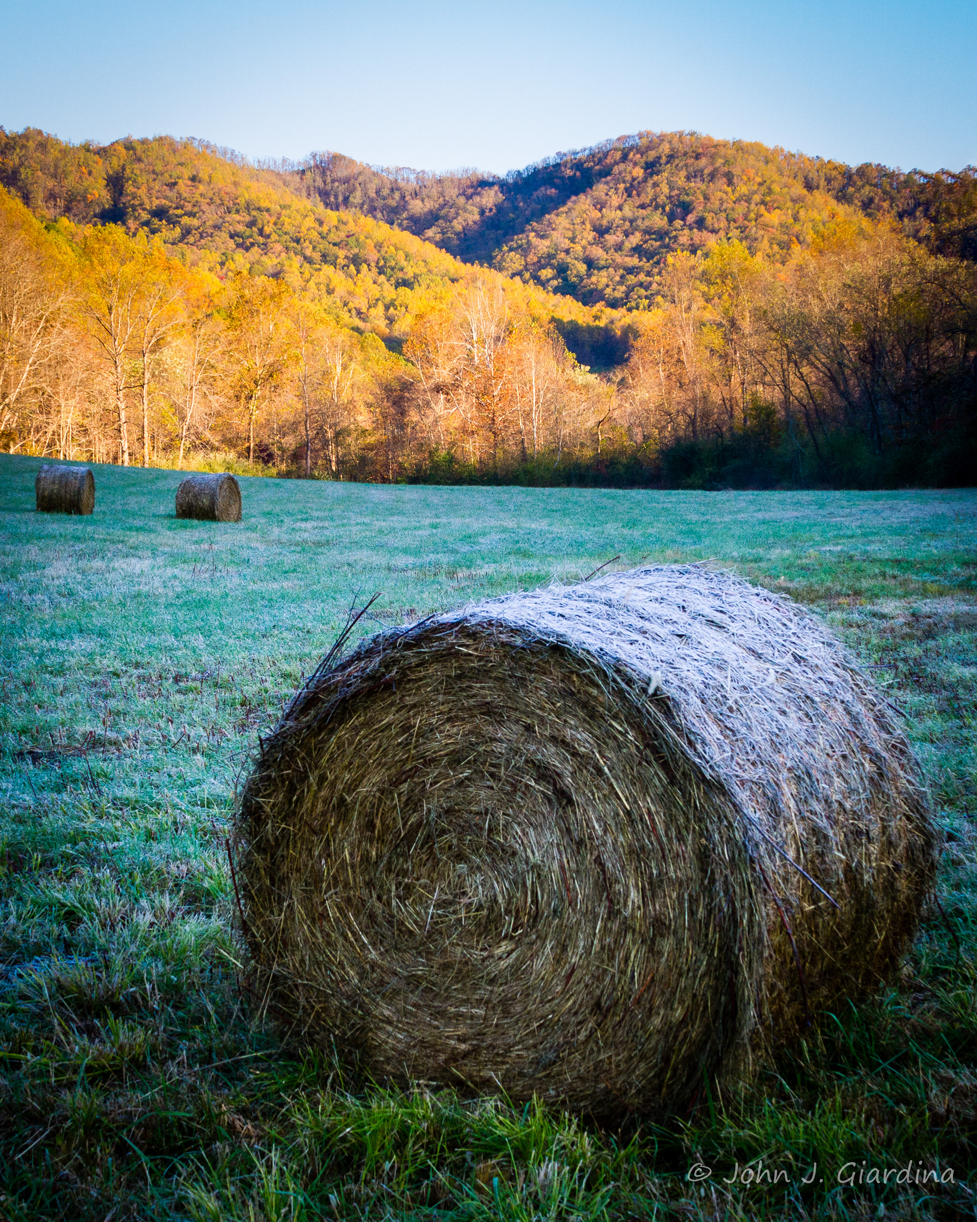 Frosted Autumn Hay Rolls