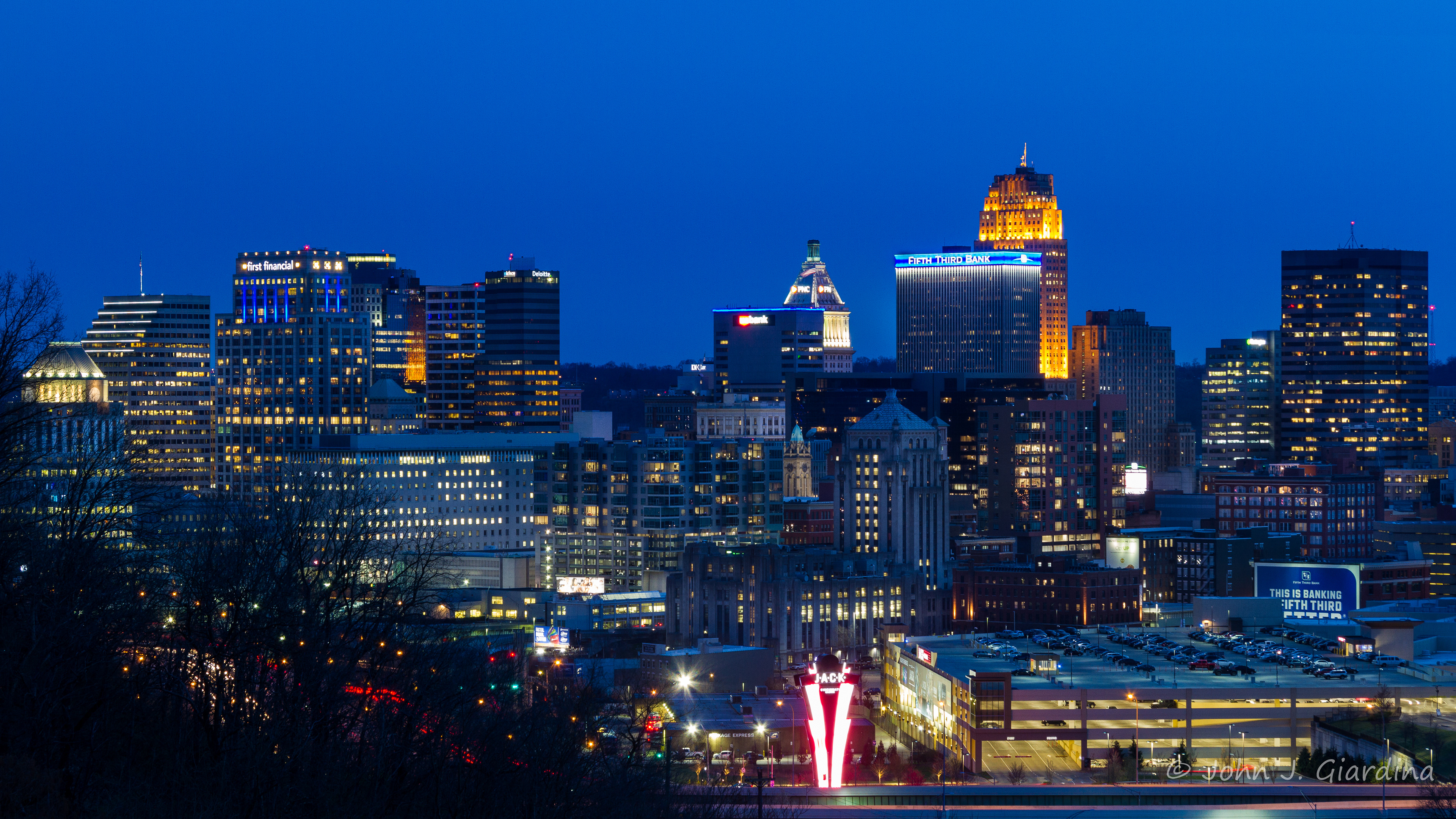 The Cincinnati Business District at Blue Hour
