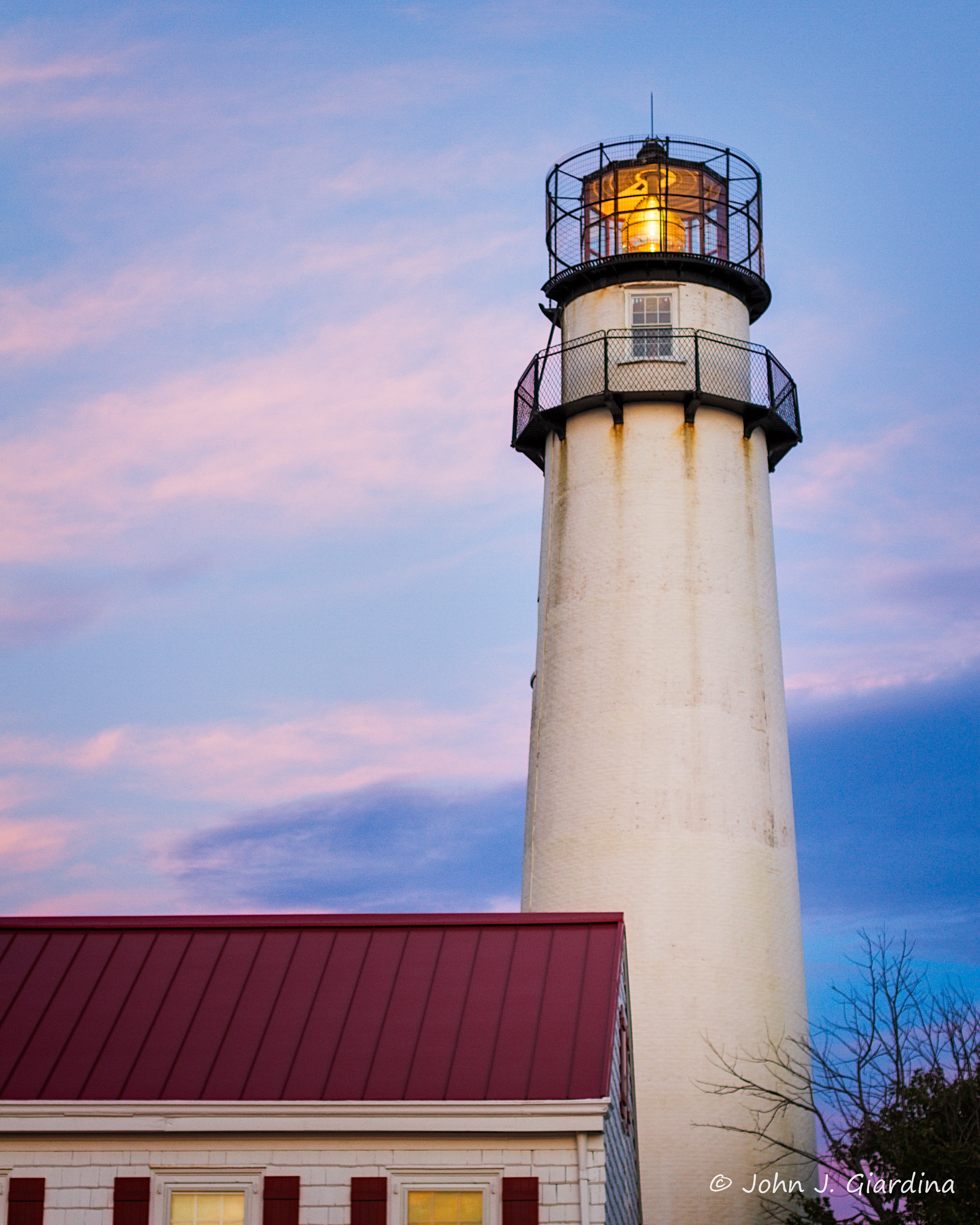 Sunrise Glow on Fenwick Island Lighthouse