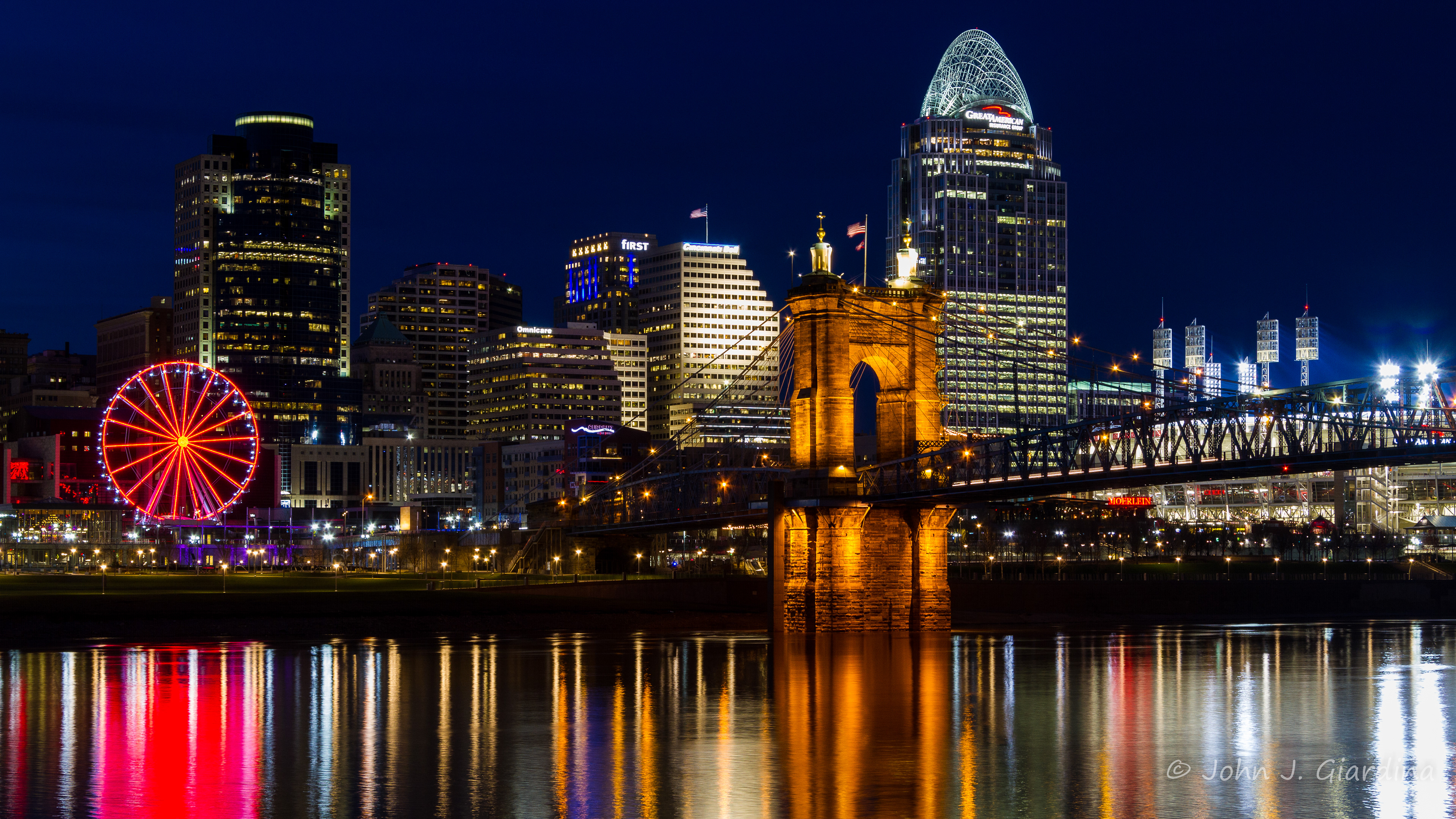 Cincinnati's Heart at Night