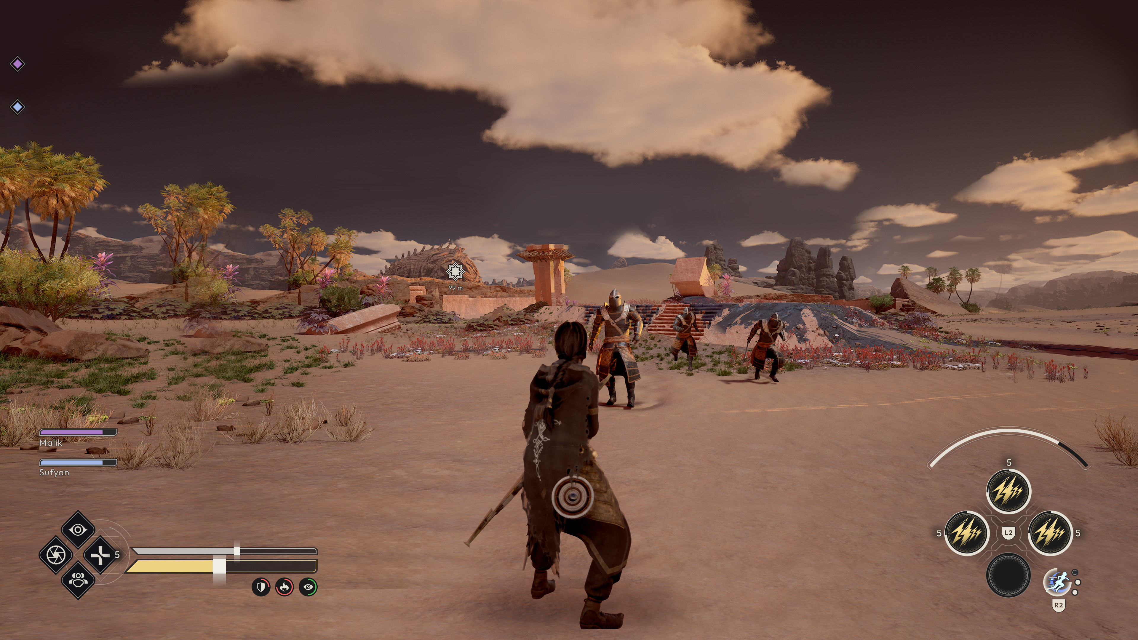 Player character not in range.