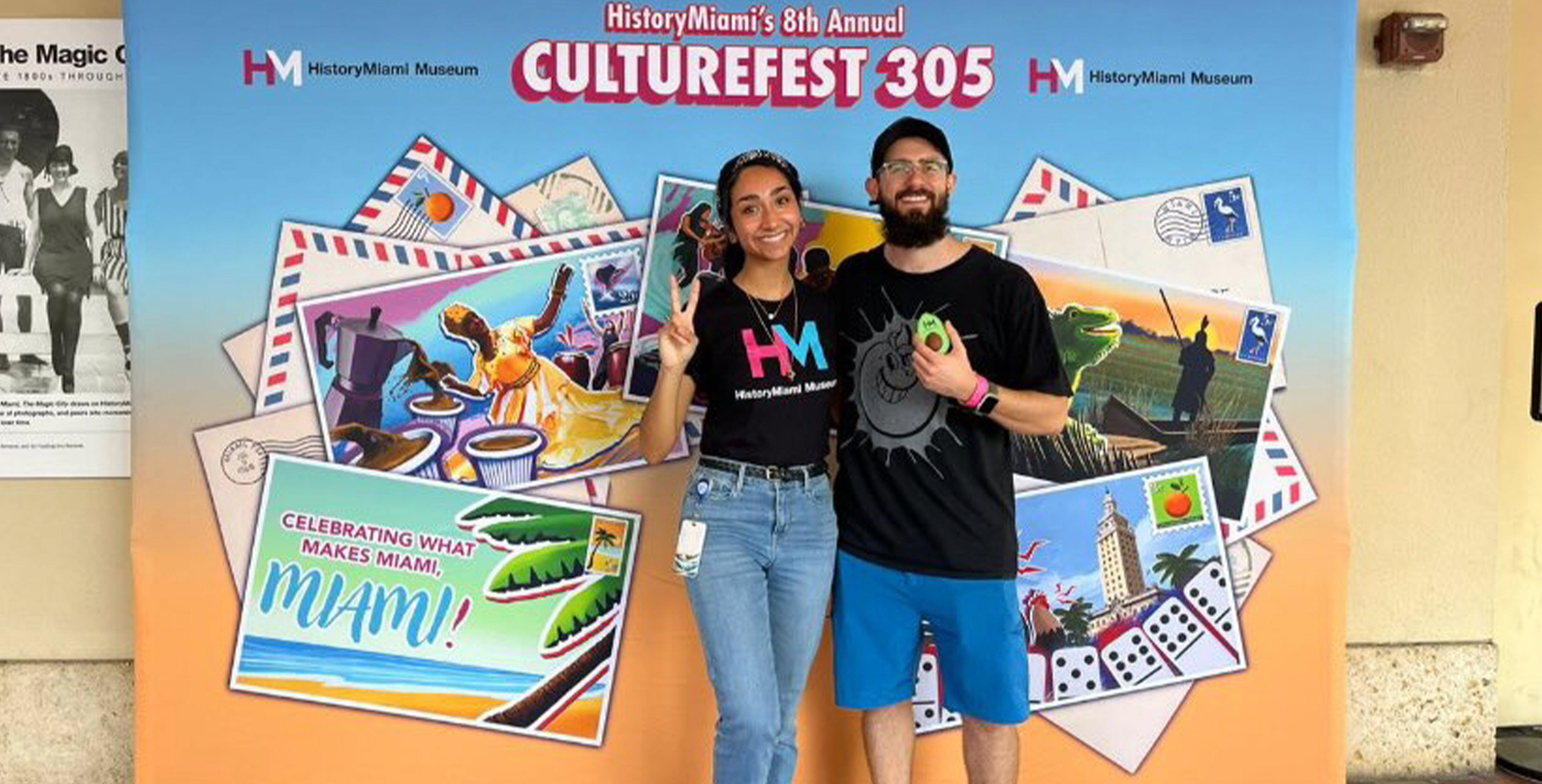 Crystal Alyssa Rodriguez, lead graphic designer and Gabriel Perez, featured artist