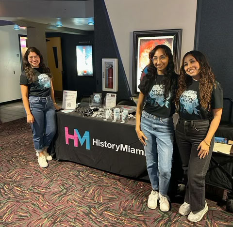 The marketing team promoting the exhibition at the opening premiere of Ruby Gillman: Teenage Kraken