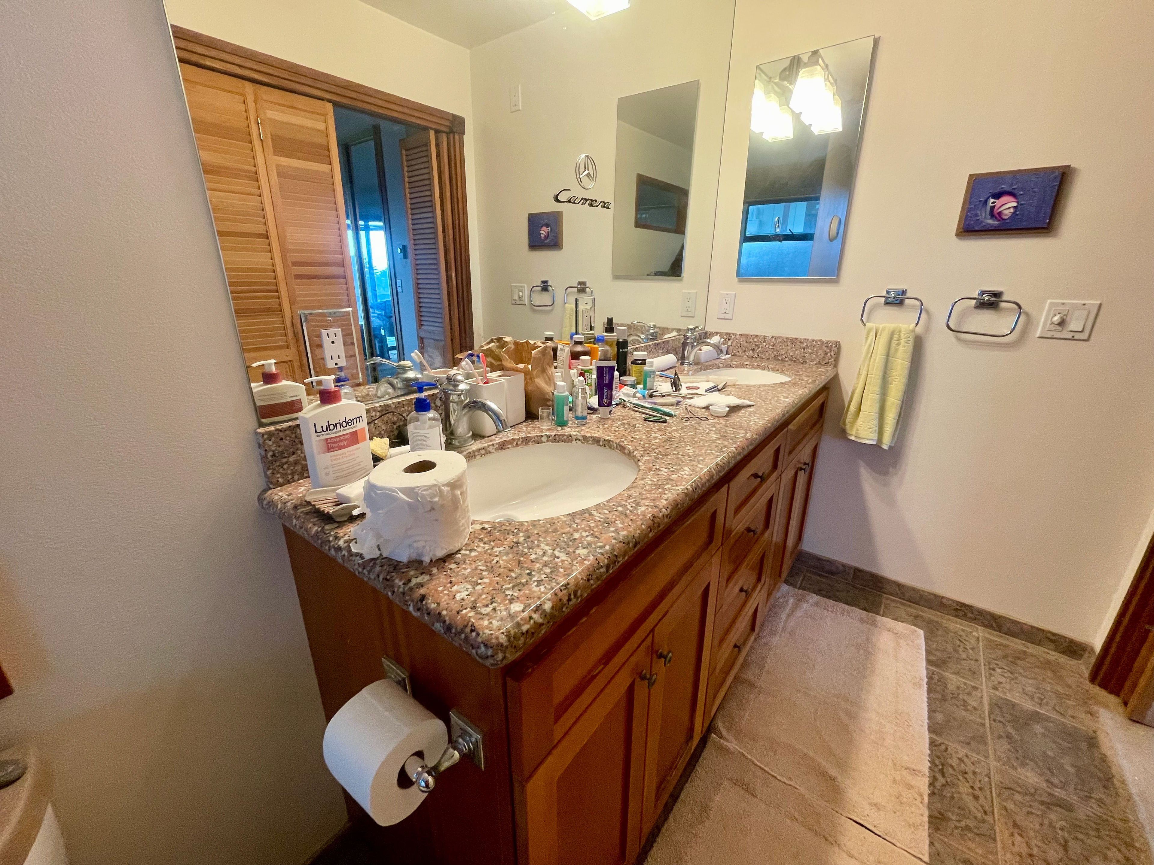 Primary Bathroom Mirrors (Before)