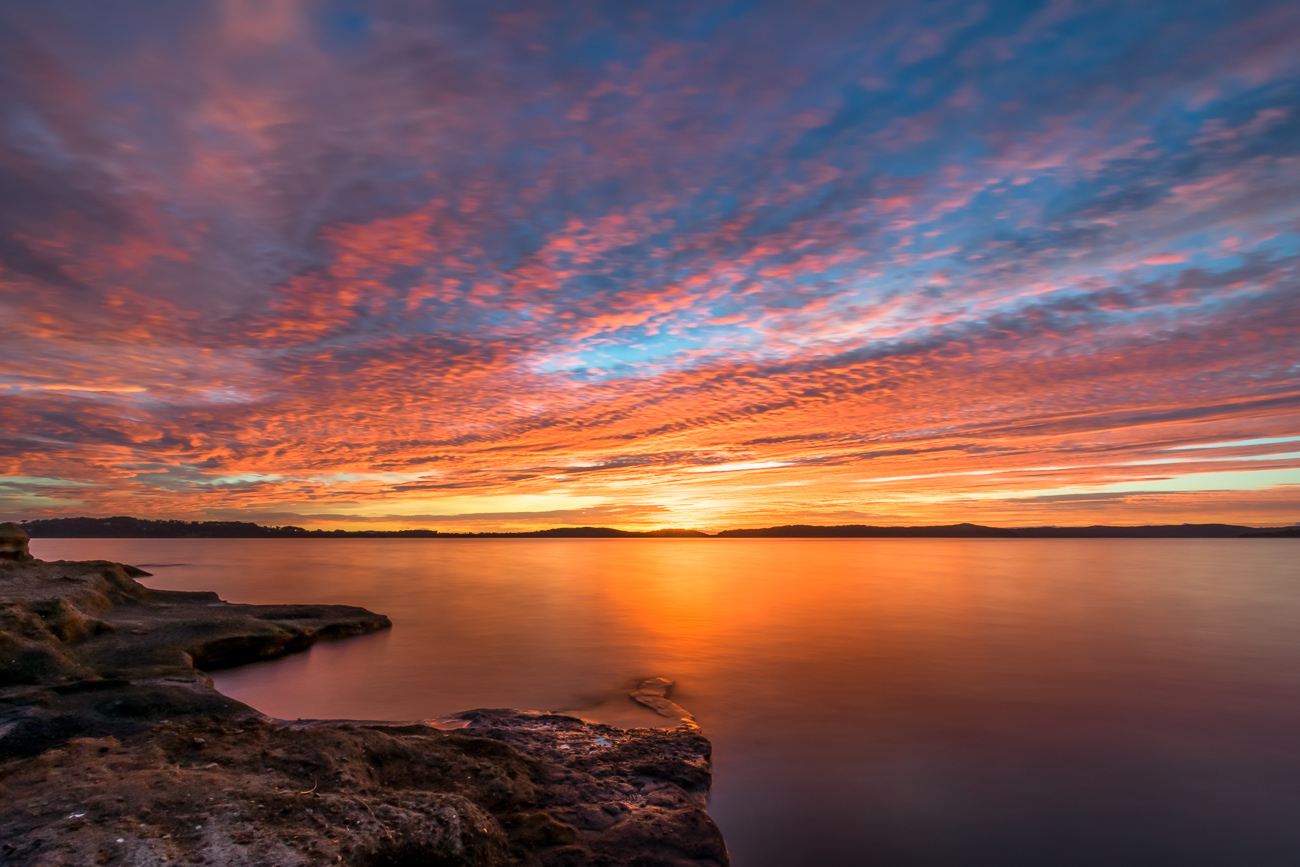 Colour Burst by the Bay - Balcolyn, Lake Macquarie NSW Australia.  Amazing colour burst on this morning - Image taken 1-5-19