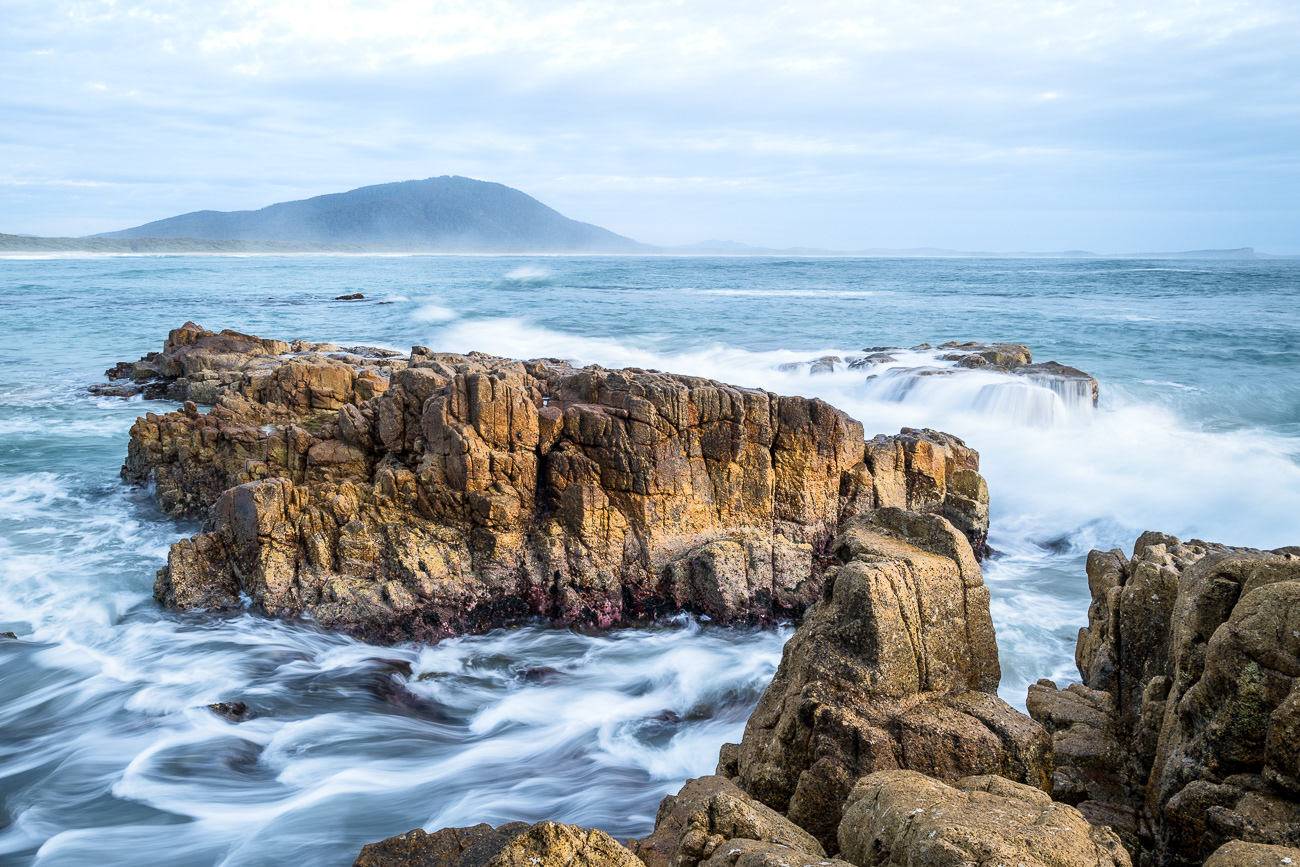 Nice water flow after sunrise - Diamond Head NSW Australia - Image taken - 11-12-22