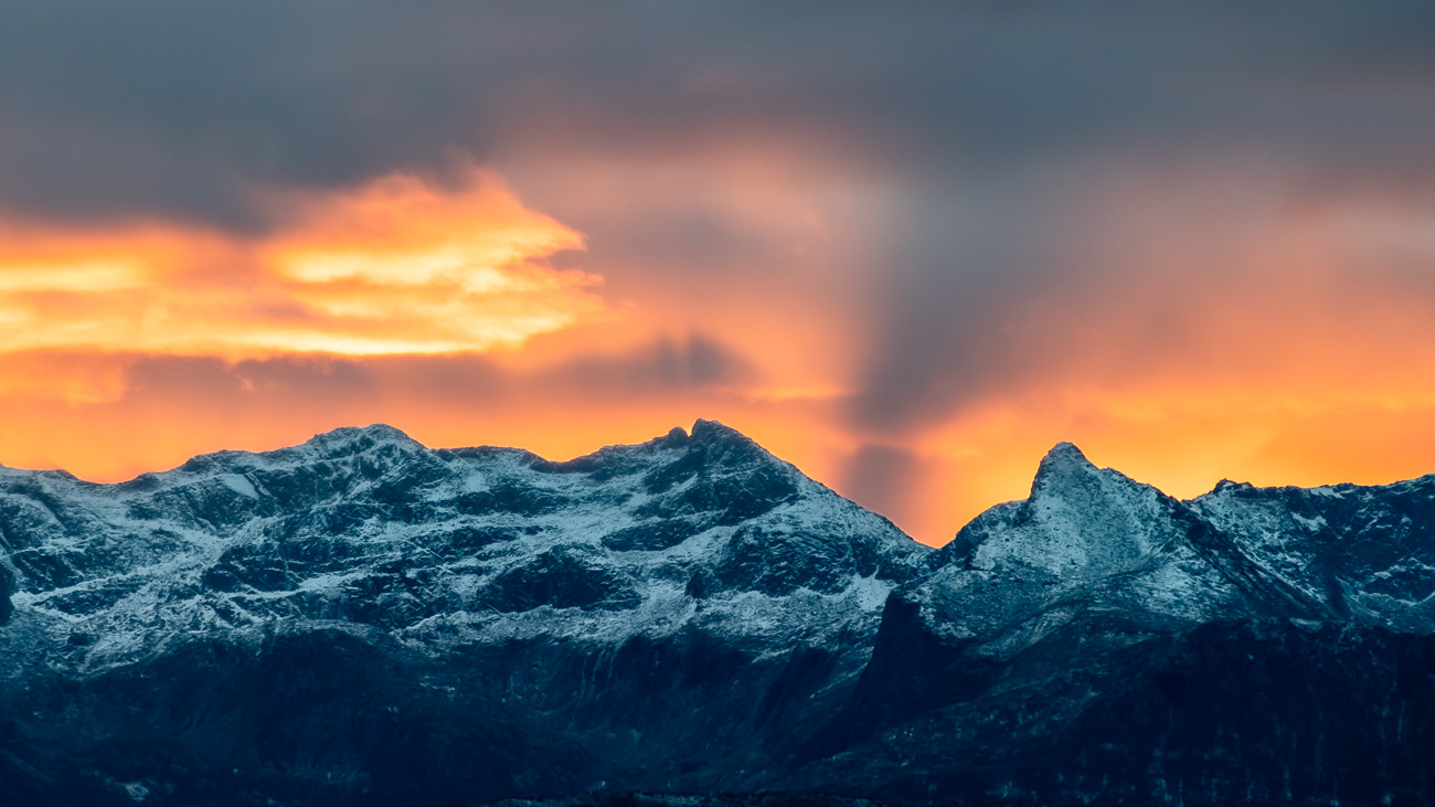 Dramatic Sunrise - Norway - Image taken on sunrise from Hurtigruten MS Trollfjord, Norway - Image taken 16-11-23