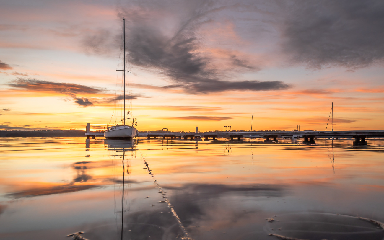 Splash of Colour at Sunrise - Sunshine, Lake Macquarie NSW Australia - Image taken 20-6-24