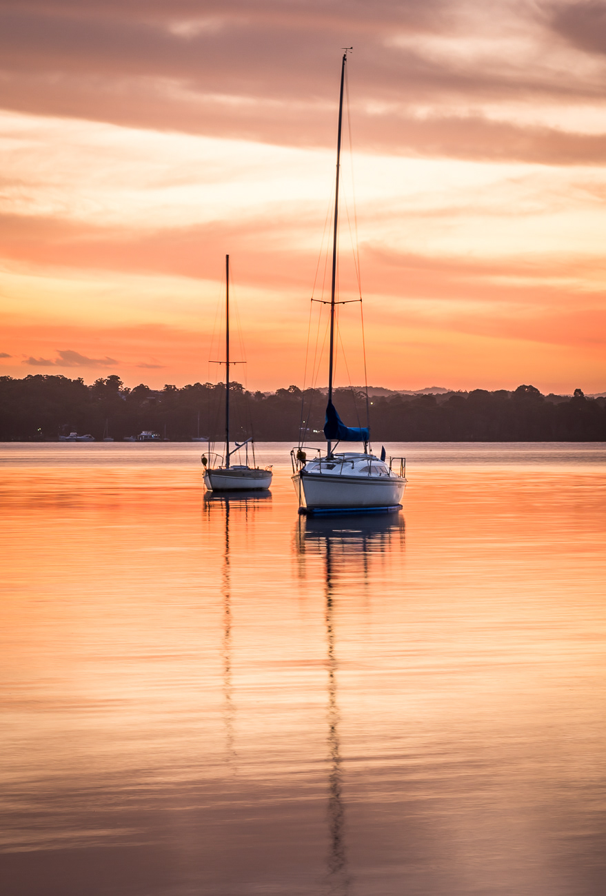 Breezeless Sunrise - Sunshine, Lake Macquarie NSW Australia.  Beautiful calm sunrise at Sunshine - Image taken 22-12-22