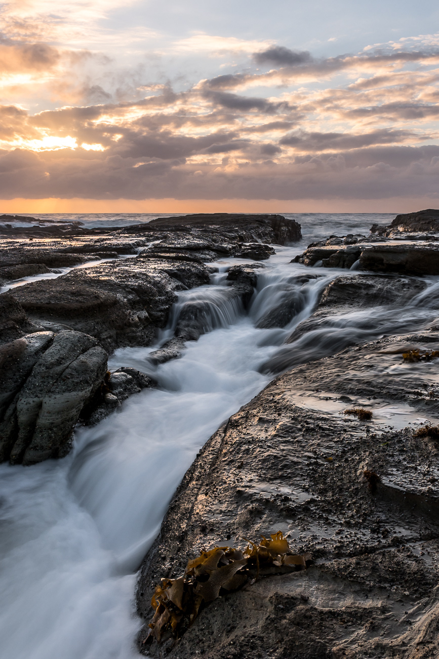 Silky Sunrise Flow - Norah Head NSW Australia.  Lovely water flow at sunrise - Image taken 13-12-21