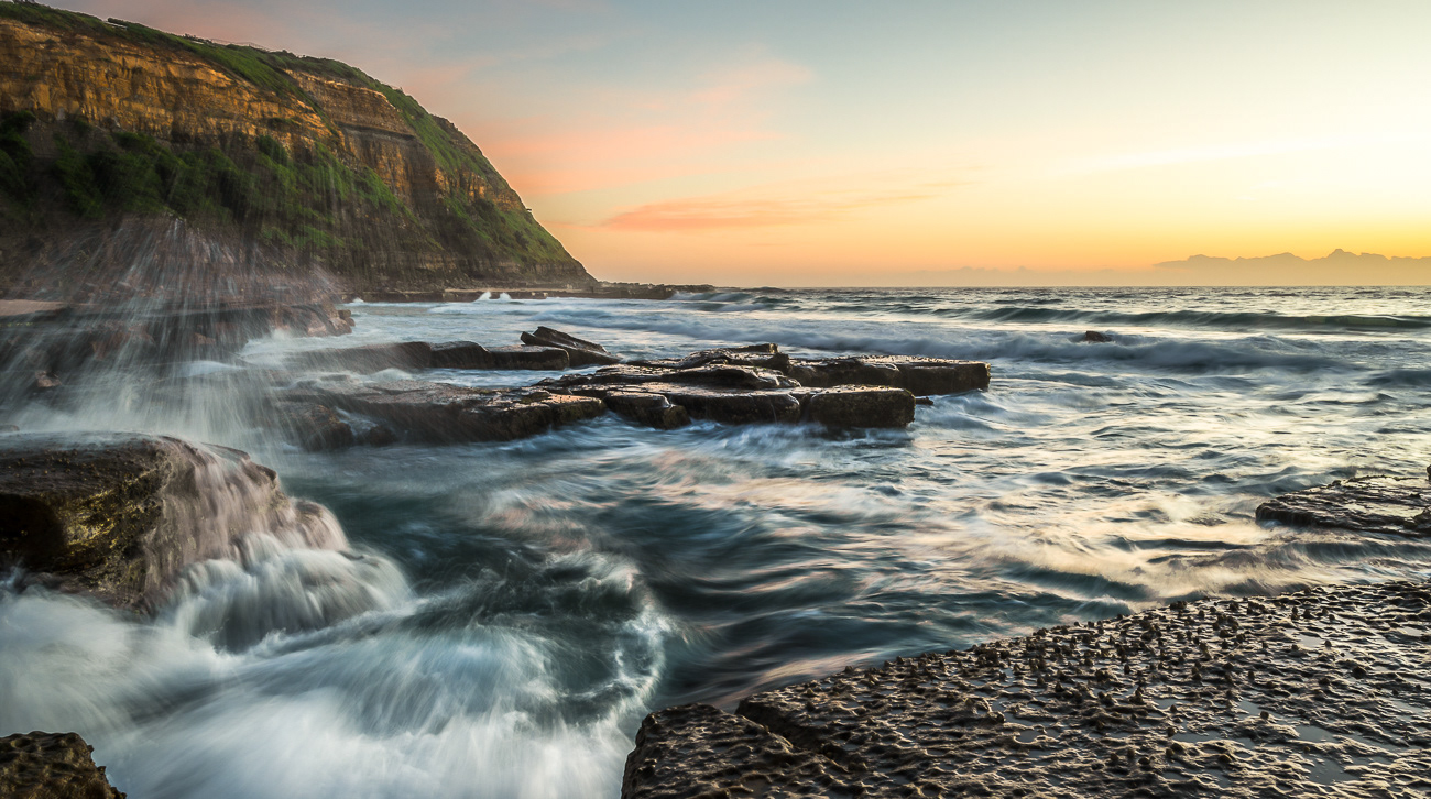 Subtle Sunrise - Susan Gilmore Beach NSW Australia.  A hint of colour with some good water flow for sunrise - Image taken 13-1-24