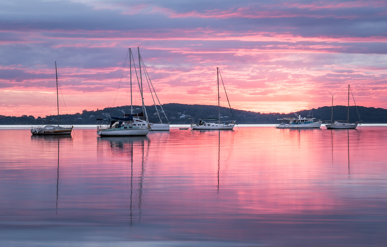Pretty in Pink - Balcolyn, Lake Macquarie NSW Australia.  Stunning pink sunrise skies in Balcolyn - Image taken 12-8-21