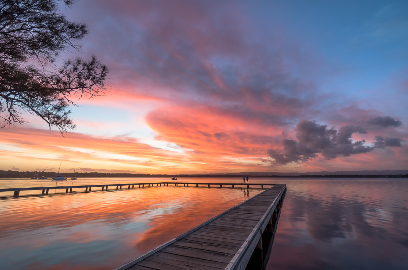Serenity at Sunset - Yarrawonga Park Baths, Lake Macquarie NSW Australia.  Serenity at Yarrawonga Park Baths - Image taken 17-1-21