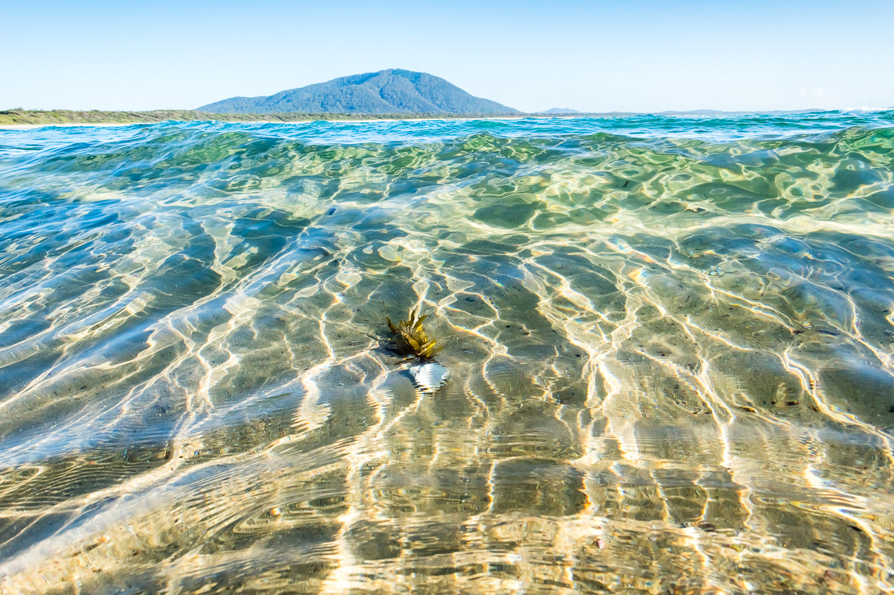 Looking Glass - Diamond Head NSW Australia.  Looking into the waves on a crystal clear day - Image taken 10-2-23