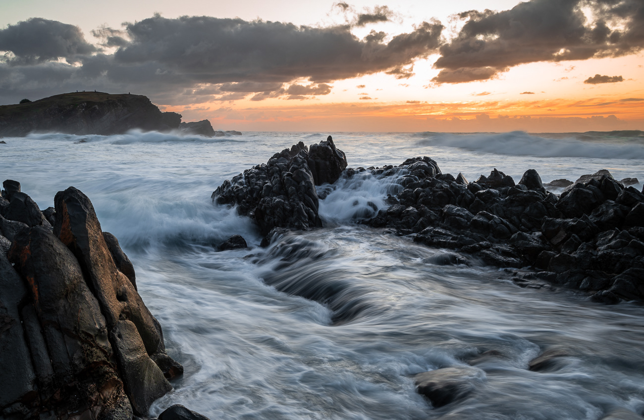 First Light Flurry - Crescent Head NSW Australia.  Sunrise water flow - Image taken 19-4-23
