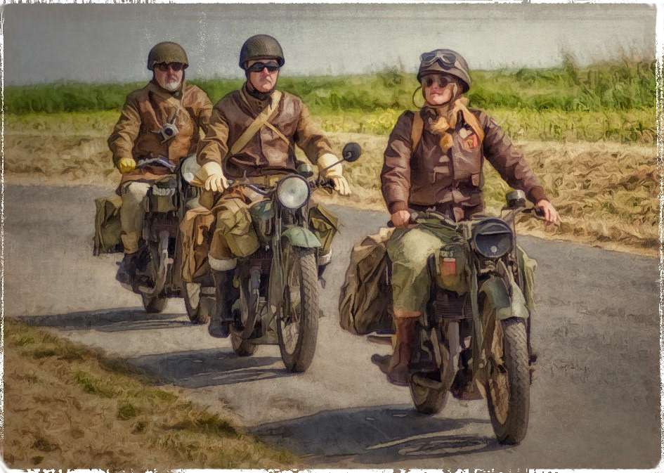 Followed the girl on a motorbike