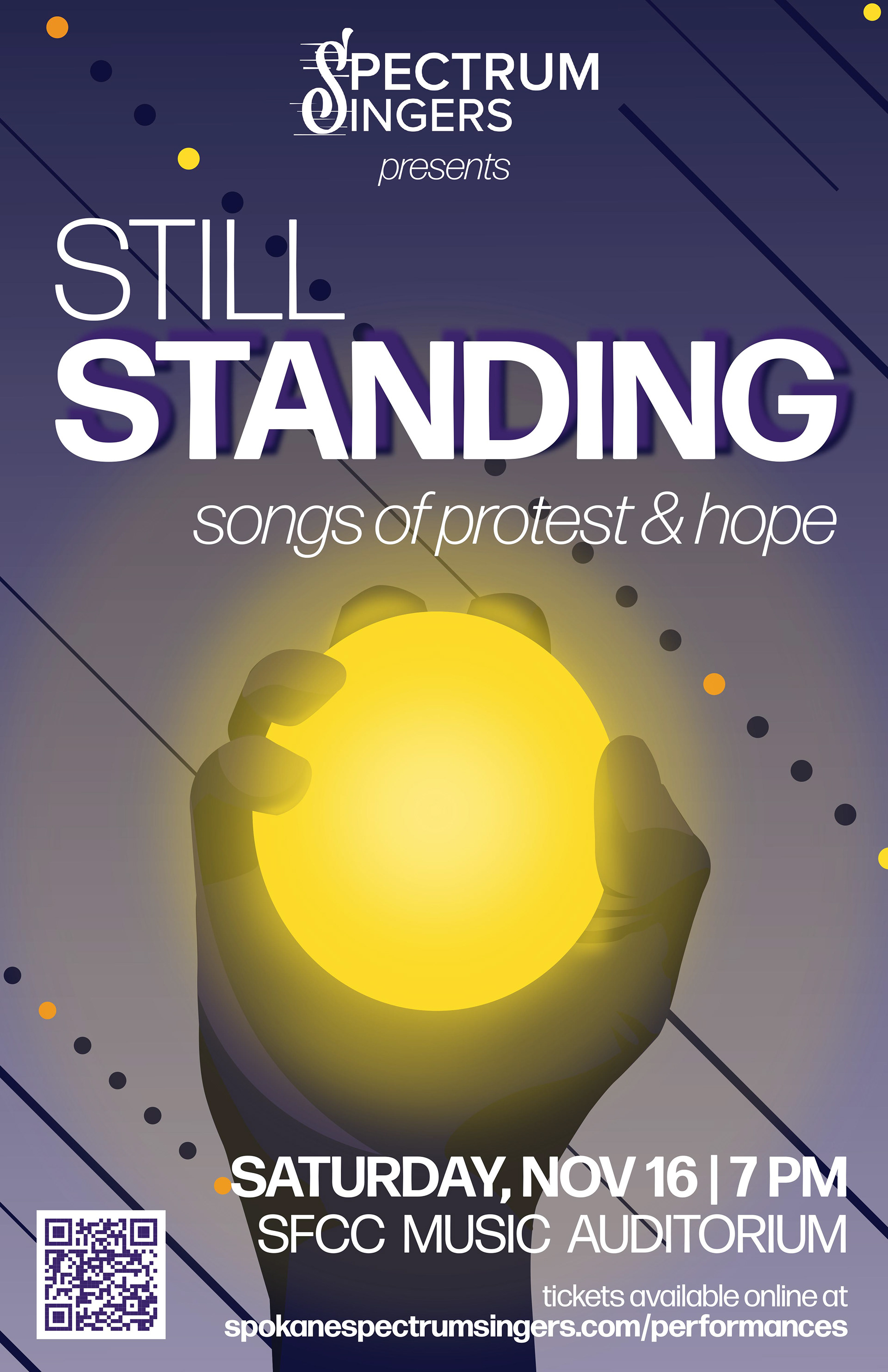 Poster design for Spectrum Singers choir