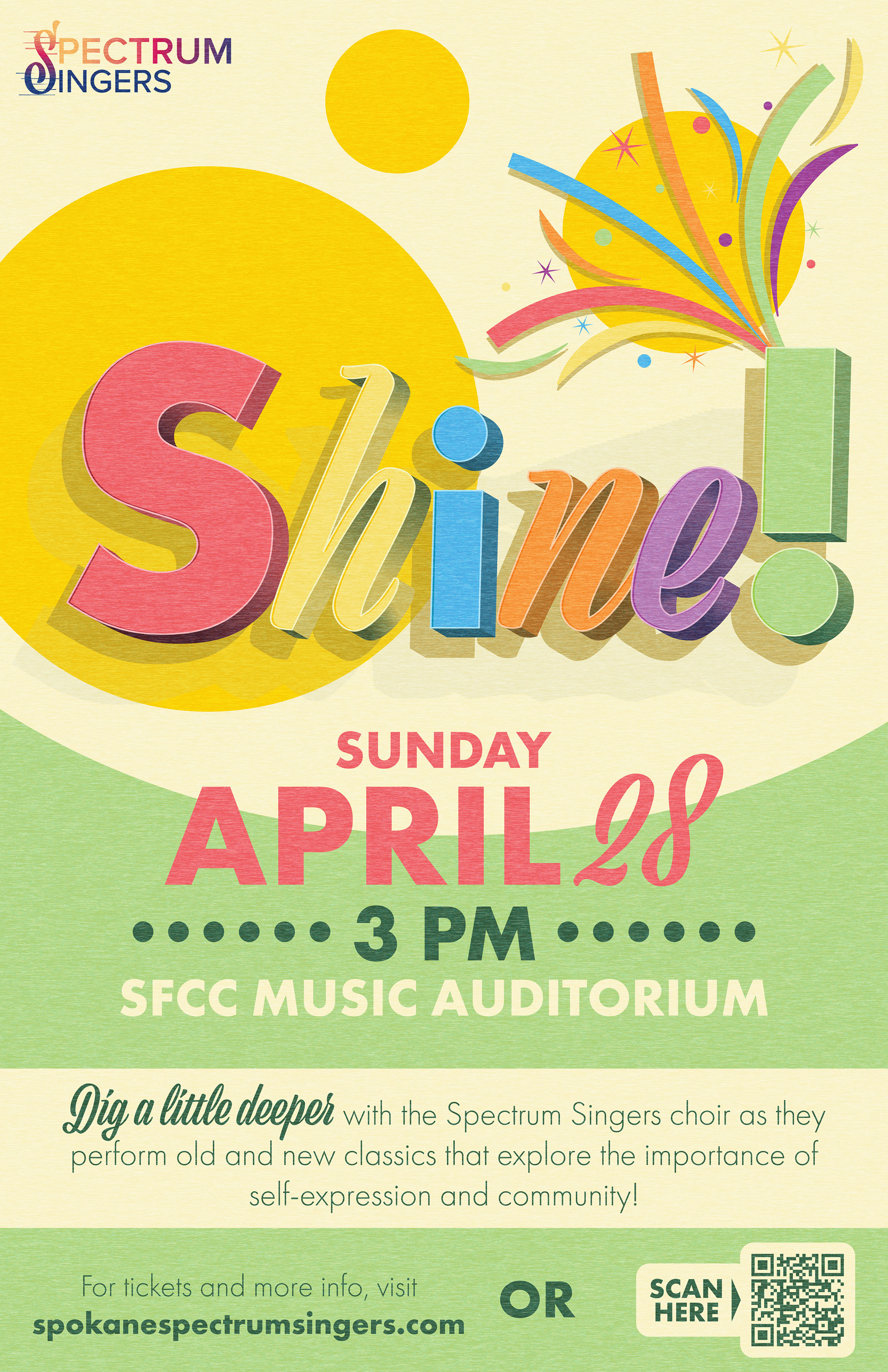 Poster design for Spectrum Singers choir