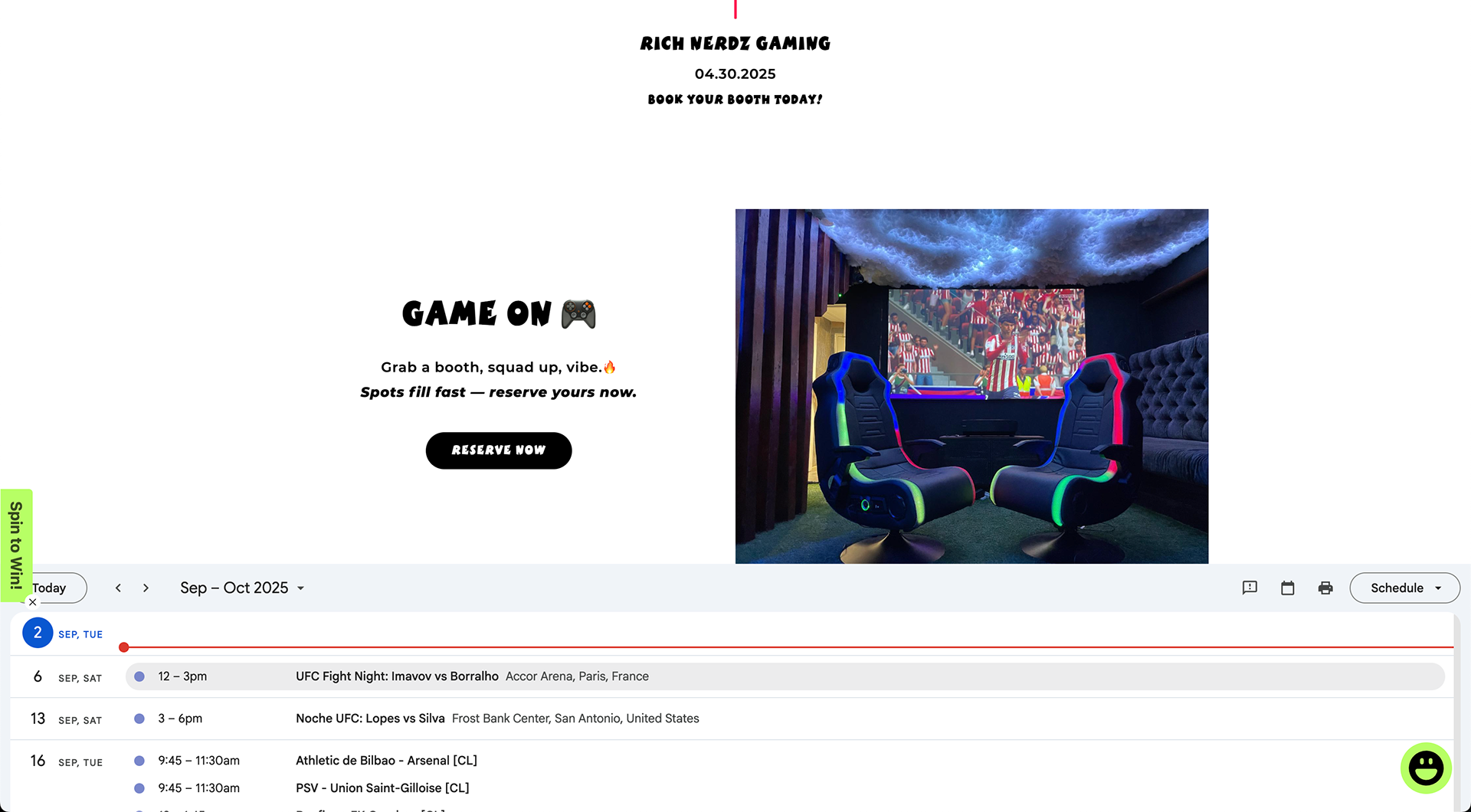 Live Auto-Updating Calendar • Sports & Event Scheduling • Real-Time Release Tracker
