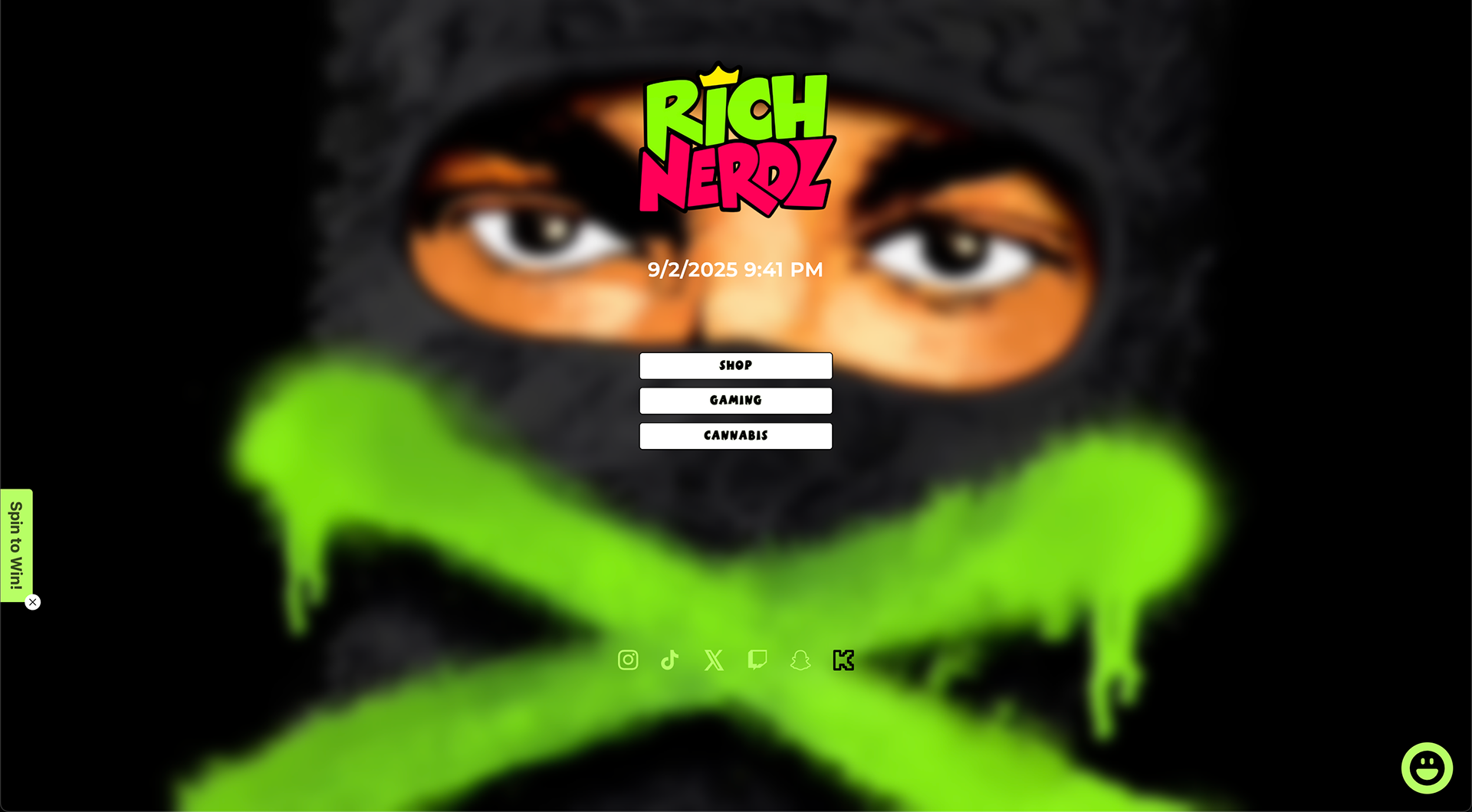 Custom Social Icons • Unique Font Styling • Special FX • Animated Background