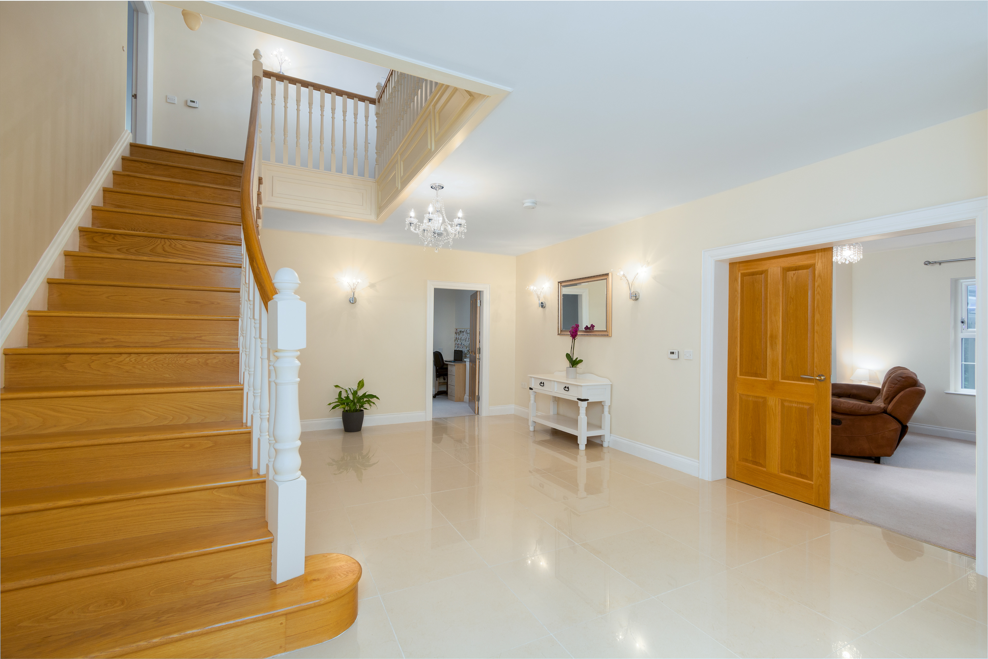 entrance hall of large modern home