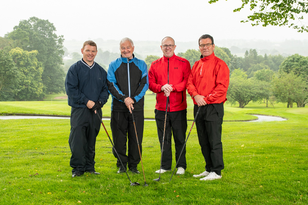 golfing four ball group portrait