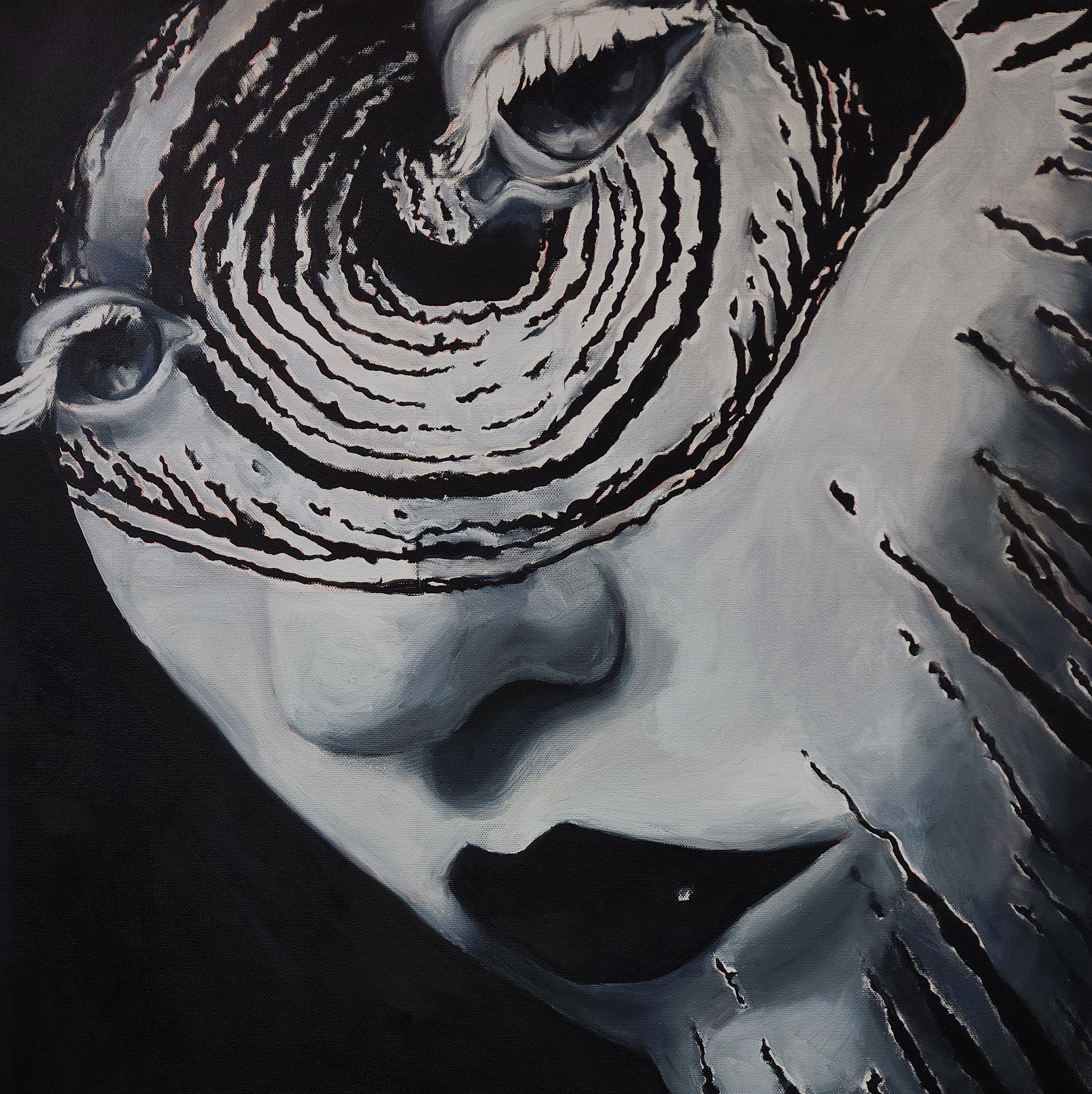 sorry, I've just got a lot on my mind lately (2024) oil on canvas 26"x26"