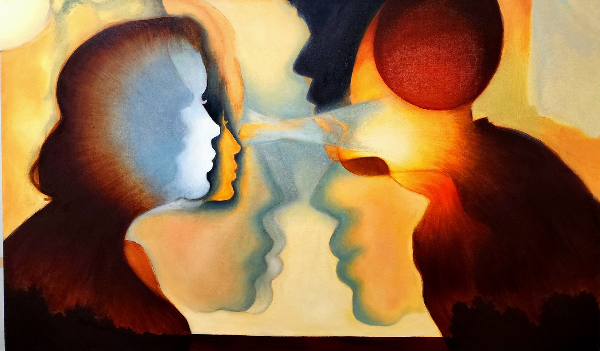 together, the universe (2024) oil on canvas. 60"x36"