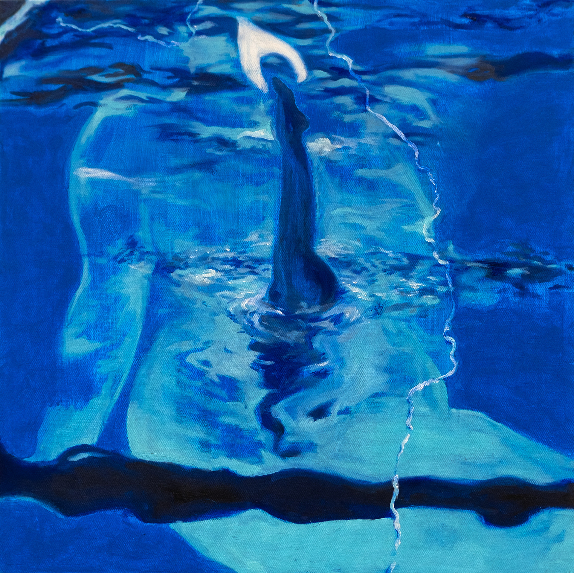 we'll dream of a longer summer but this is the one we have (2024) oil on canvas. 26"x26"