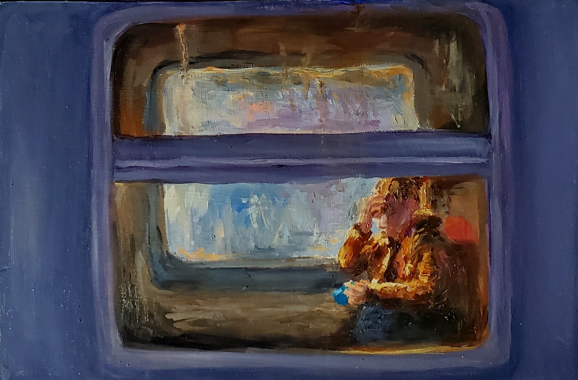 girl on the train (2021) oil