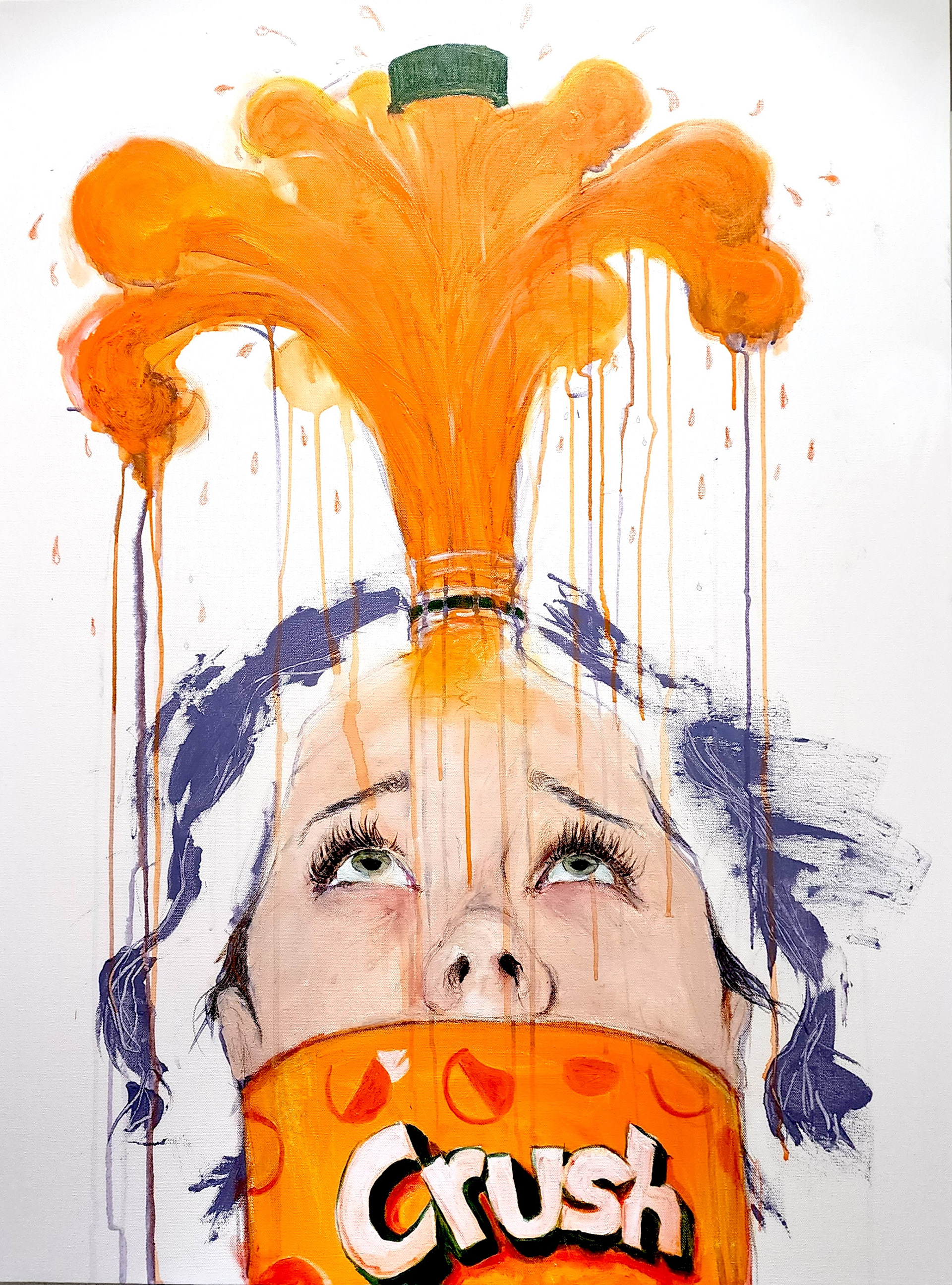 ive drank so much orange crush that it has replaced my blood at this point (2023) acrylic on canvas