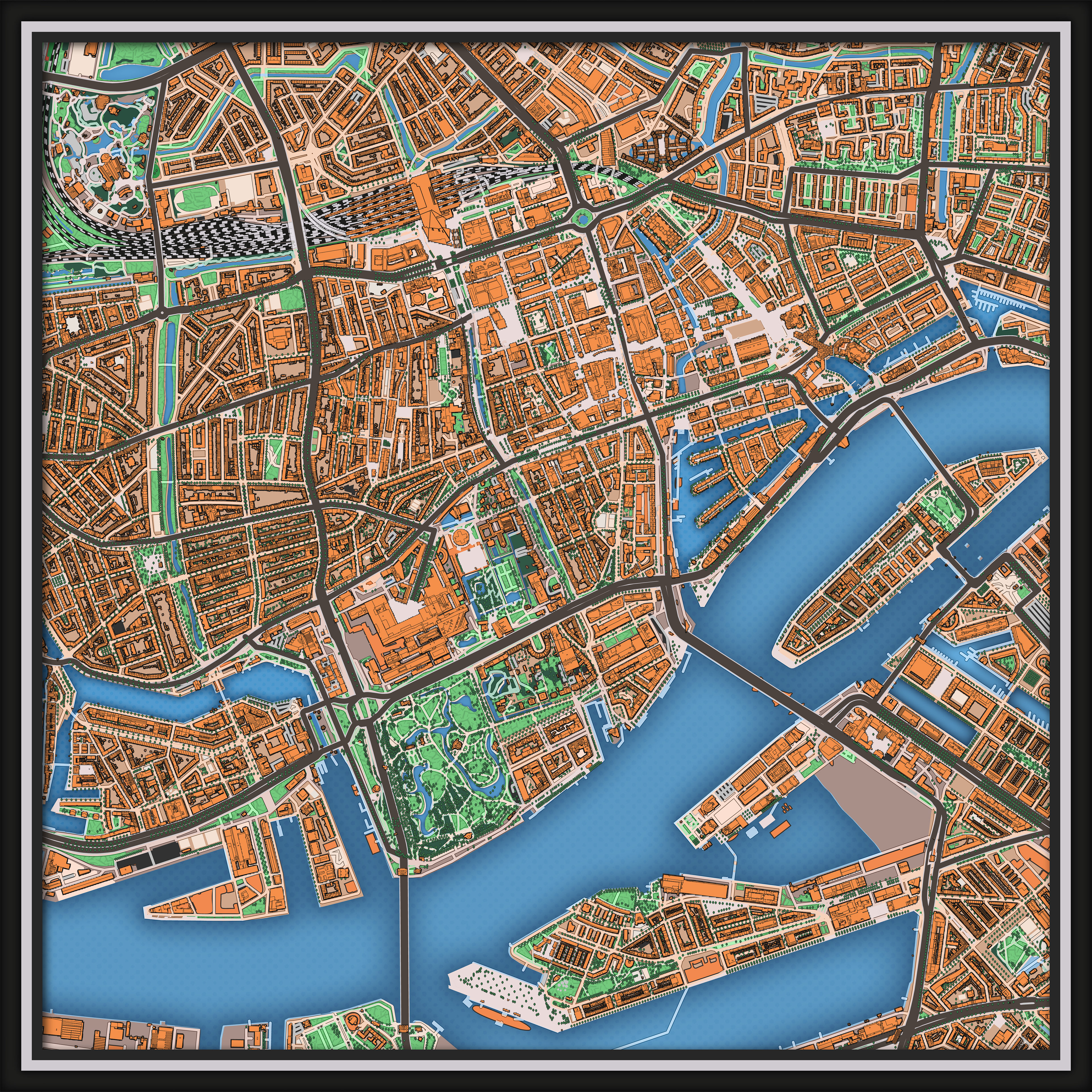 Rotterdam in vintage 20ste eeuwste stijl