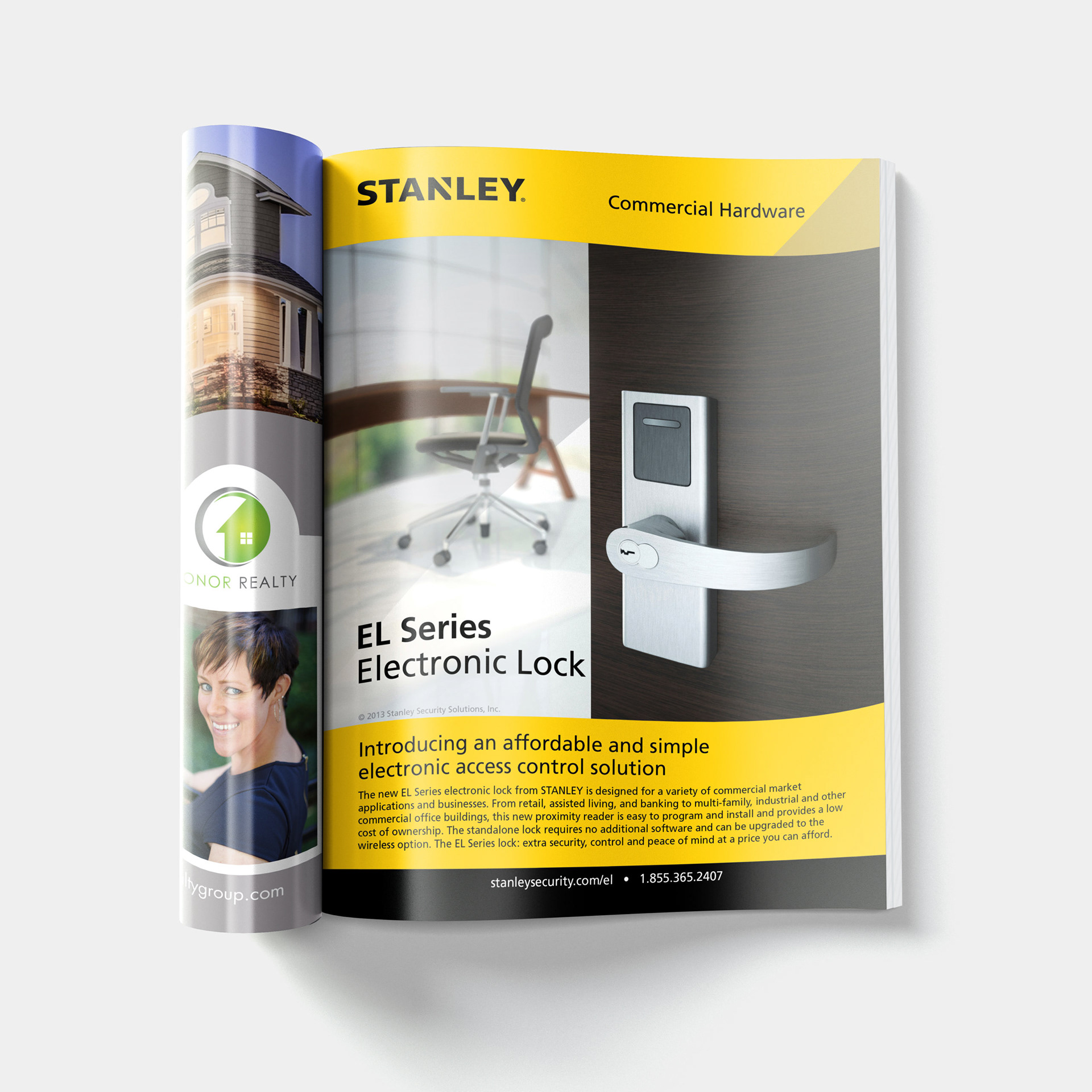 STANLEY Security magazine ad for EL Series electronic lock