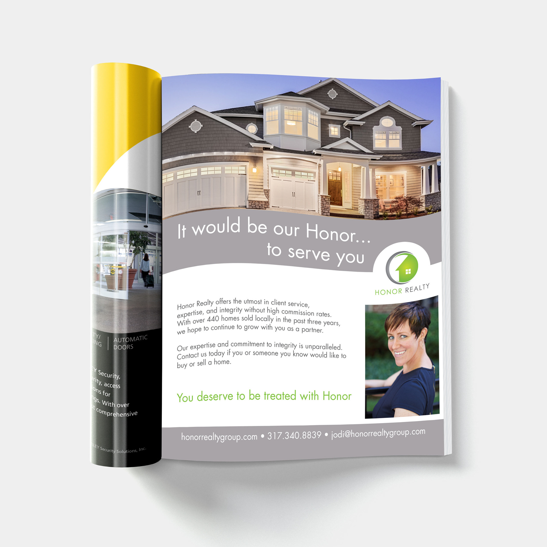 Honor Realty Group magazine ad